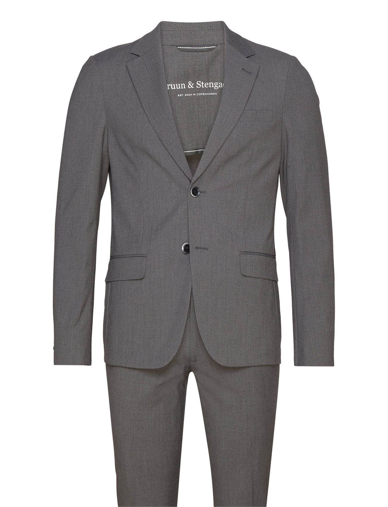 Bs Sonoma Slim Fit Suit Set Habit Grey Bruun & Stengade