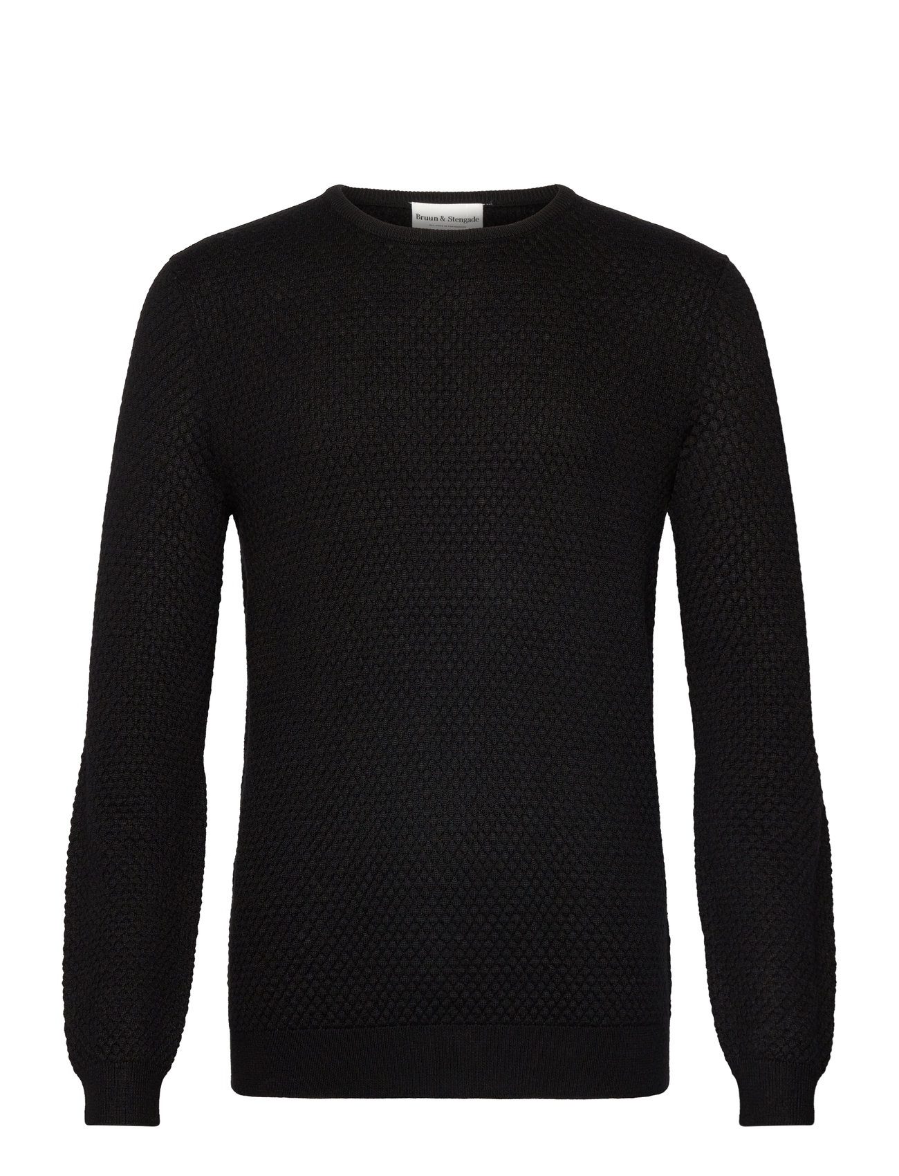 Bs Irving Regular Fit Knitwear Tops Knitwear Round Necks Black Bruun & Stengade