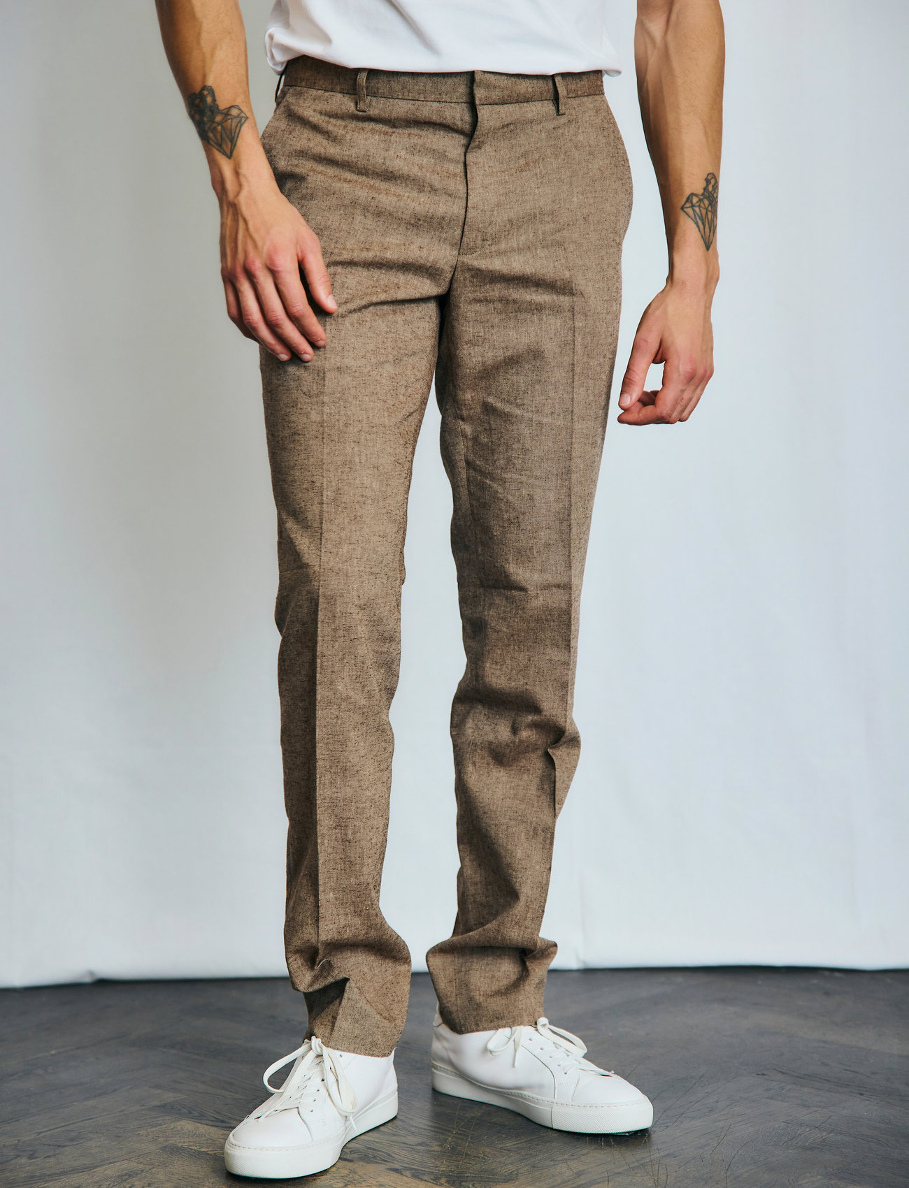 Bruun & Stengade Bs Pollino Classic Fit Suit Pants, 52, Brown, Bukser > Formelle Bukser, Herre