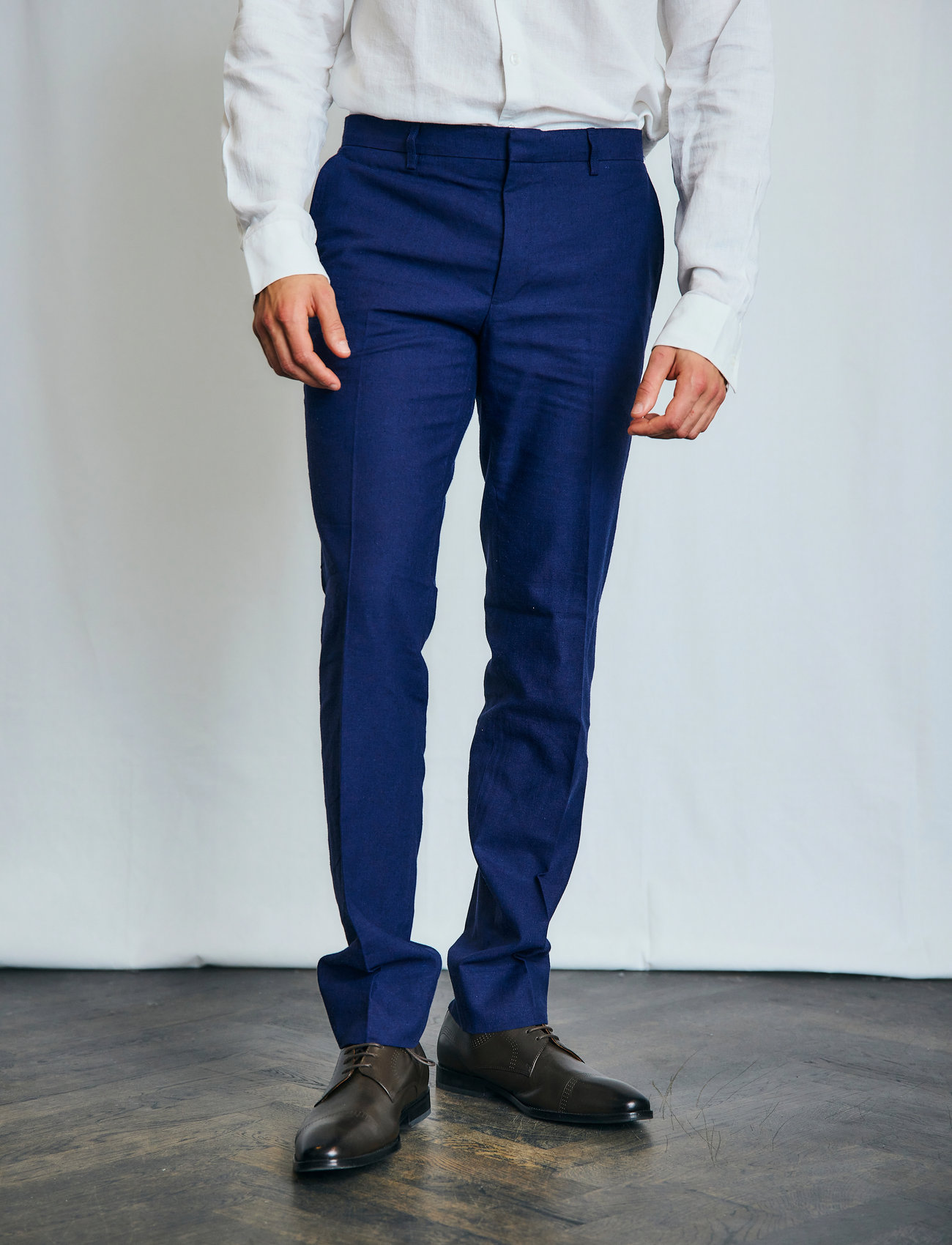 Bruun & Stengade Bs Pollino Classic Fit Suit Pants, 48, Navy, Bukser > Formelle Bukser, Herre