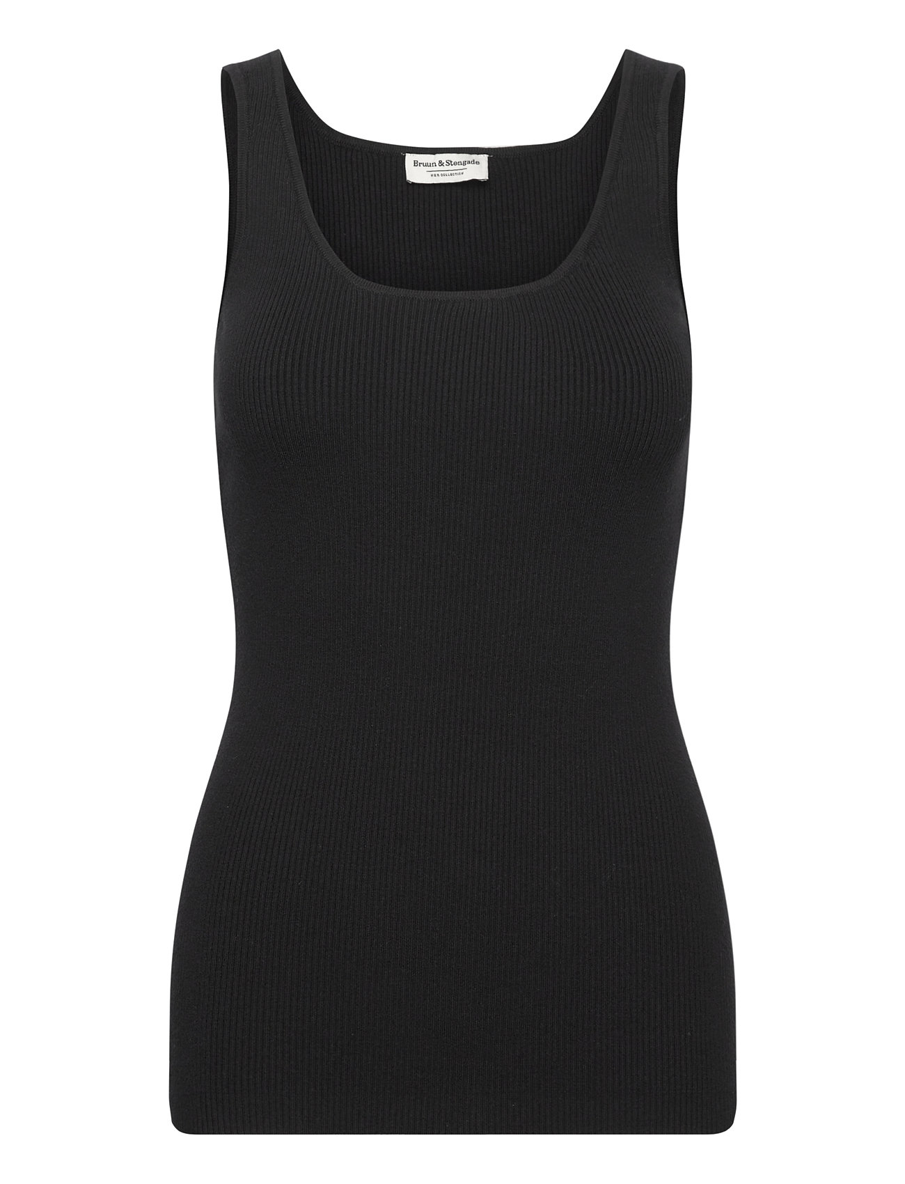 Bruun & Stengade Bs Heli Regular Fit Top, XS, Black, T-Shirts & Toppe > Uden Ærmer, Dame