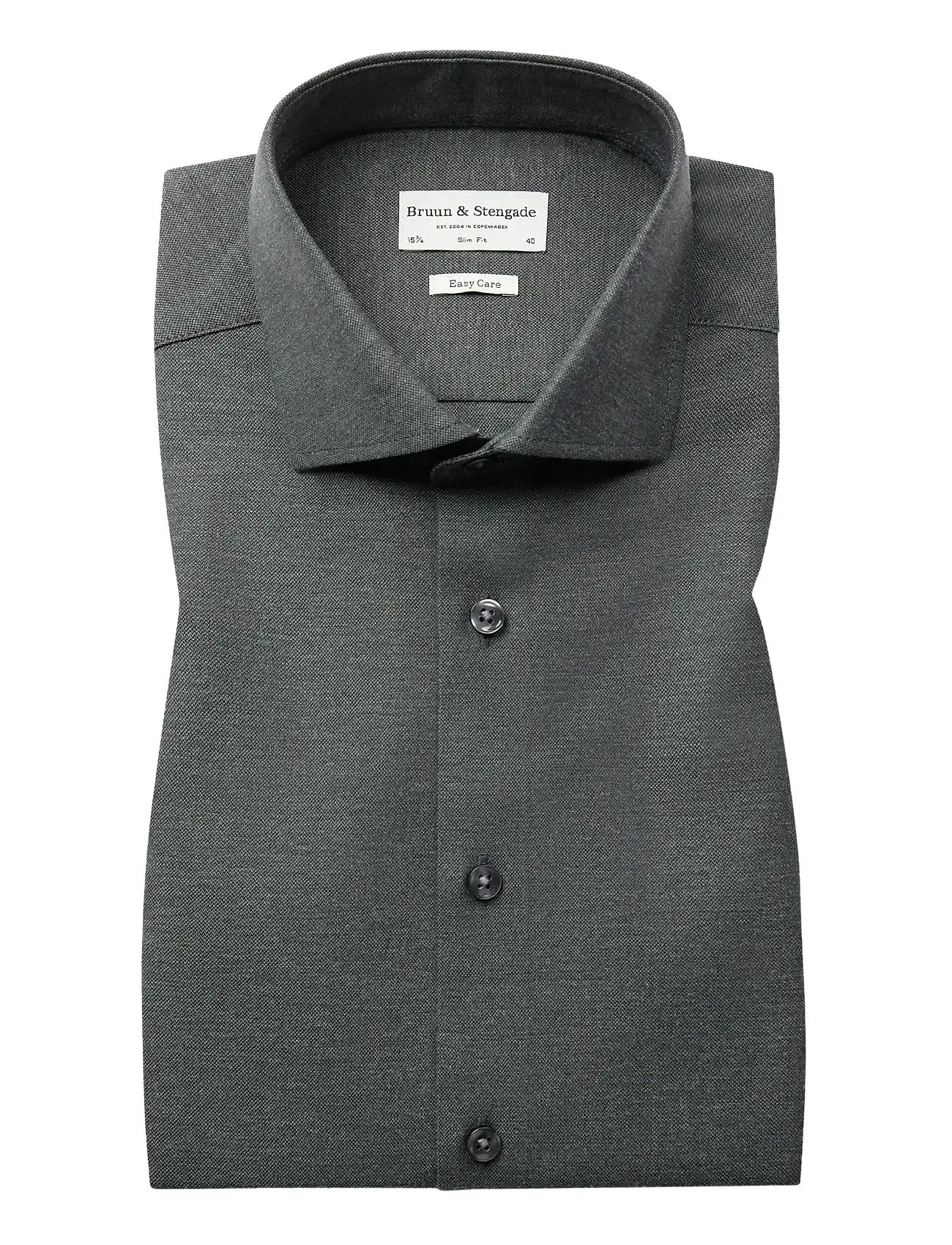 BRUUN & STENGADE Bs Witt Slim Fit Shirt Grau - 41 - Herren