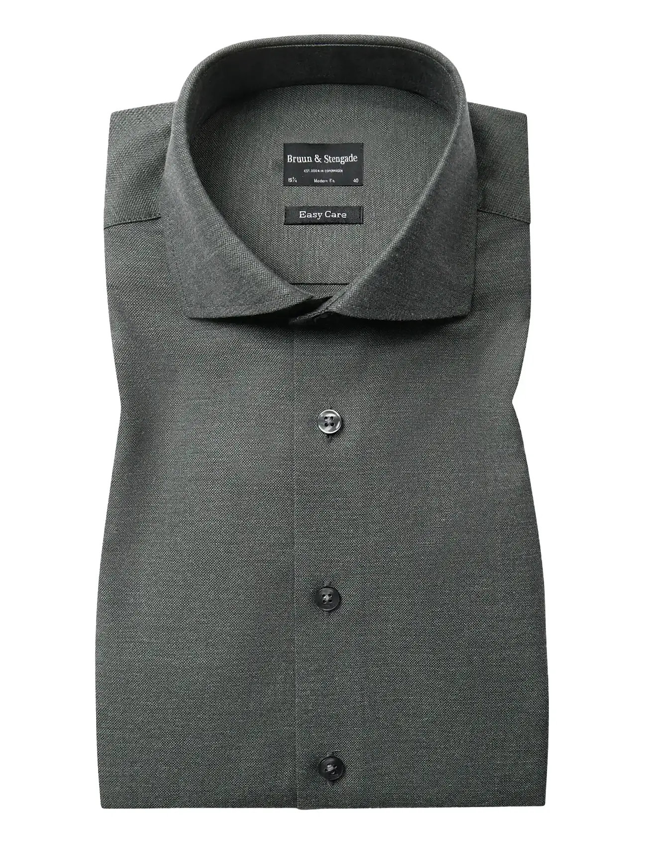 BRUUN & STENGADE Bs Bobby Modern Fit Shirt Grün - 39 - Herren