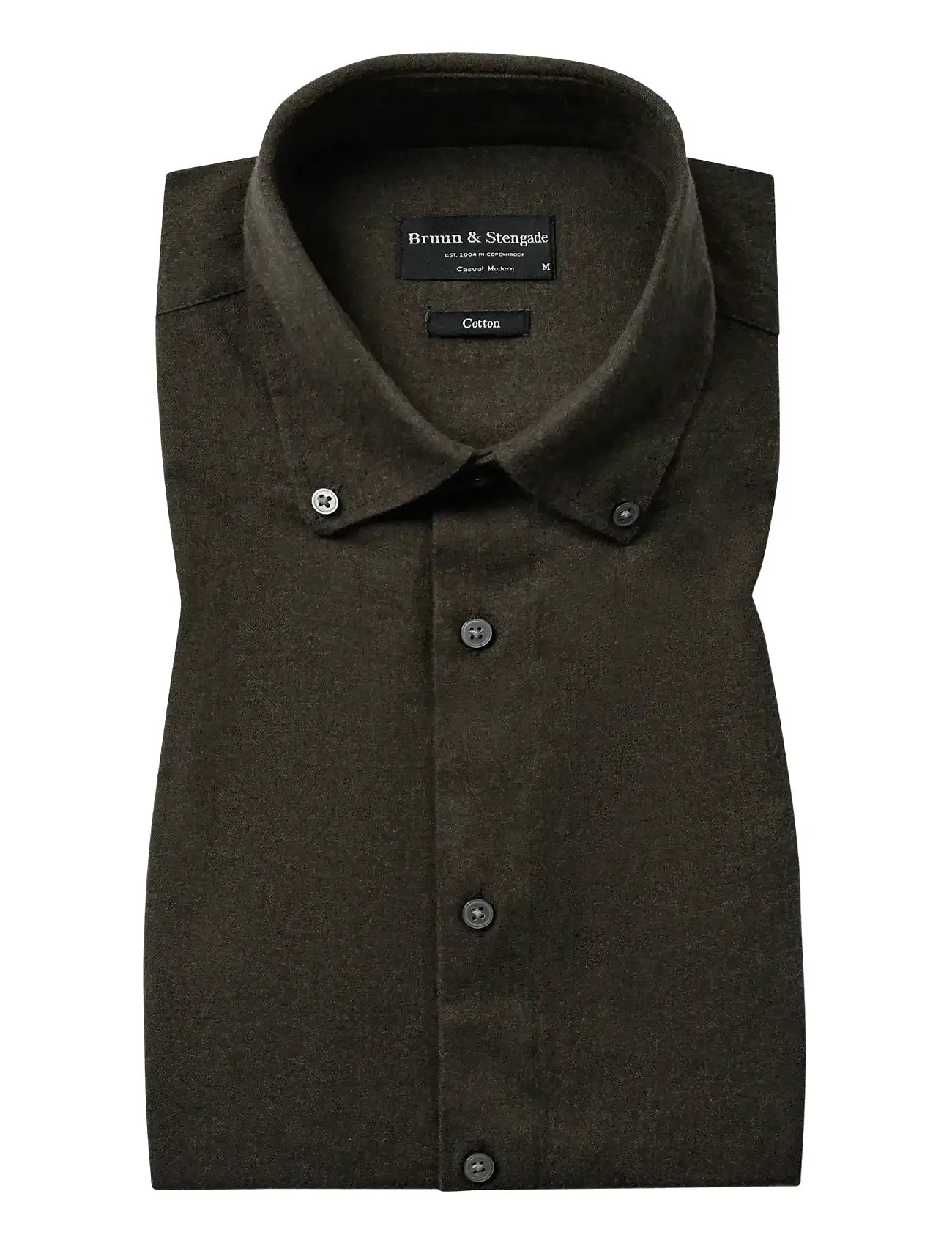 BRUUN & STENGADE Bs Faruk Casual Modern Fit Shirt Khaki - S - Herren