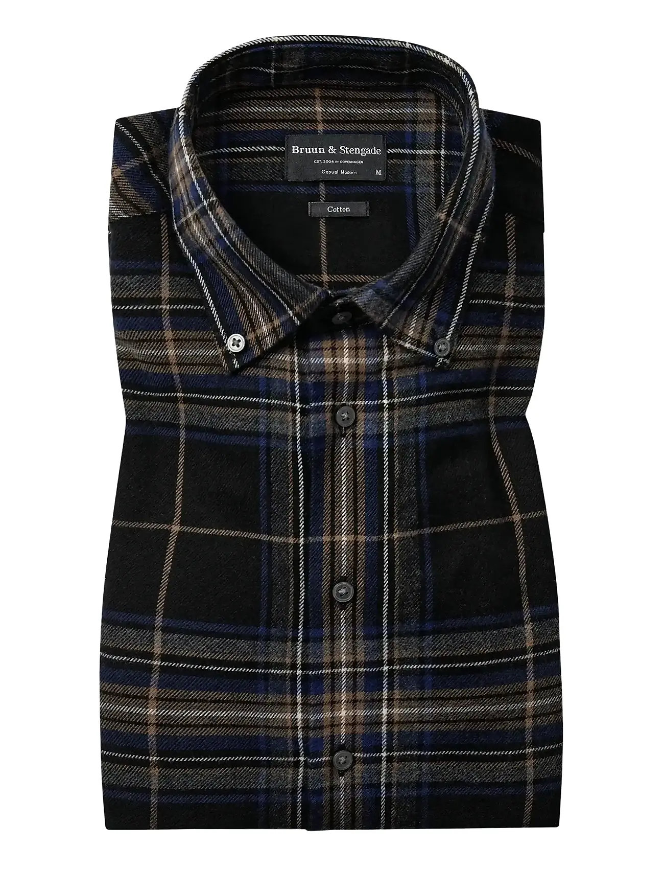 BRUUN & STENGADE Bs Shanin Casual Modern Fit Shirt Blau - L - Herren