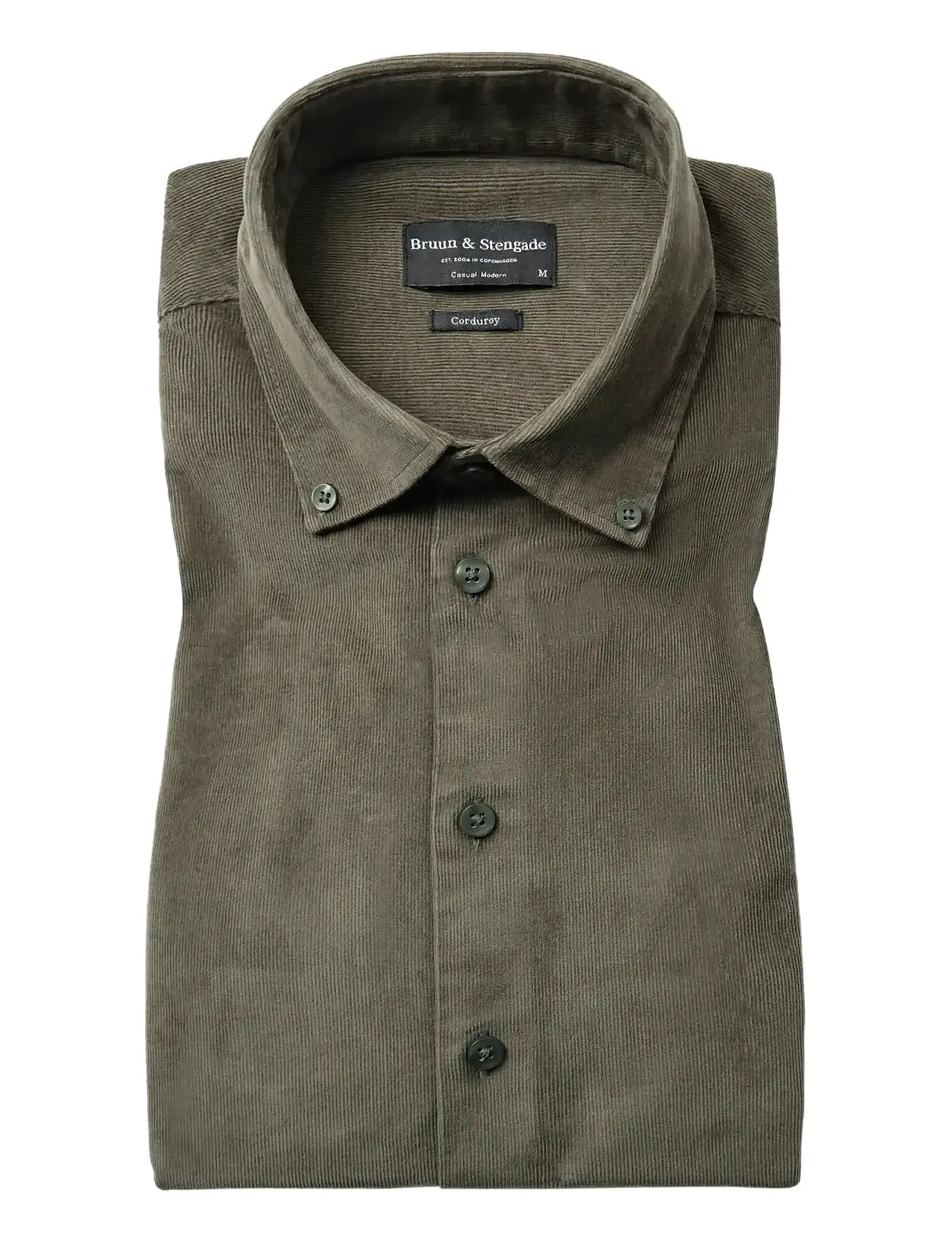BRUUN & STENGADE Bs Monti Casual Modern Fit Shirt Khaki - S - Herren