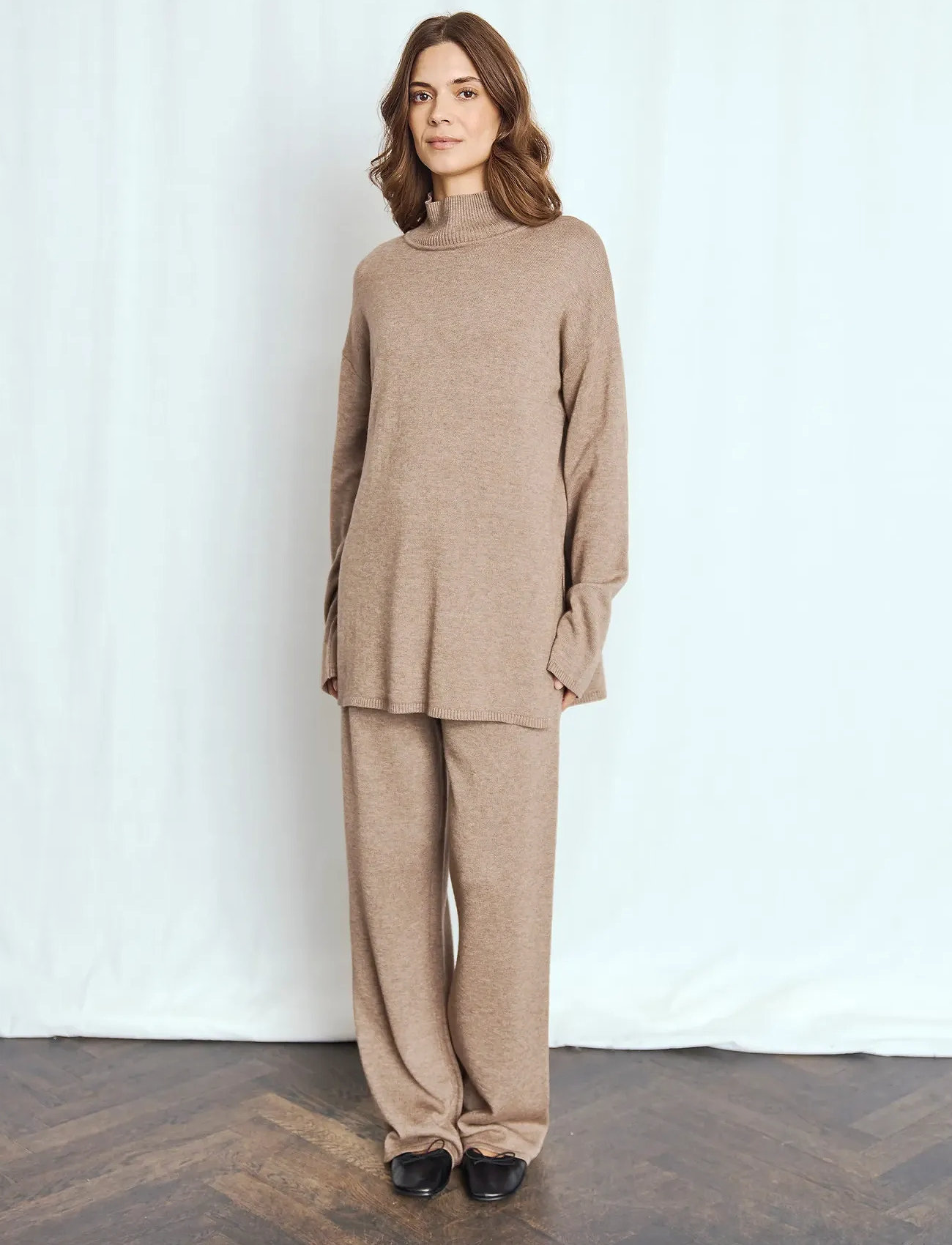 Bruun & Stengade Bs Guro Regular Fit Knitwear, S, Brown, Strik > Rullekrave, Dame