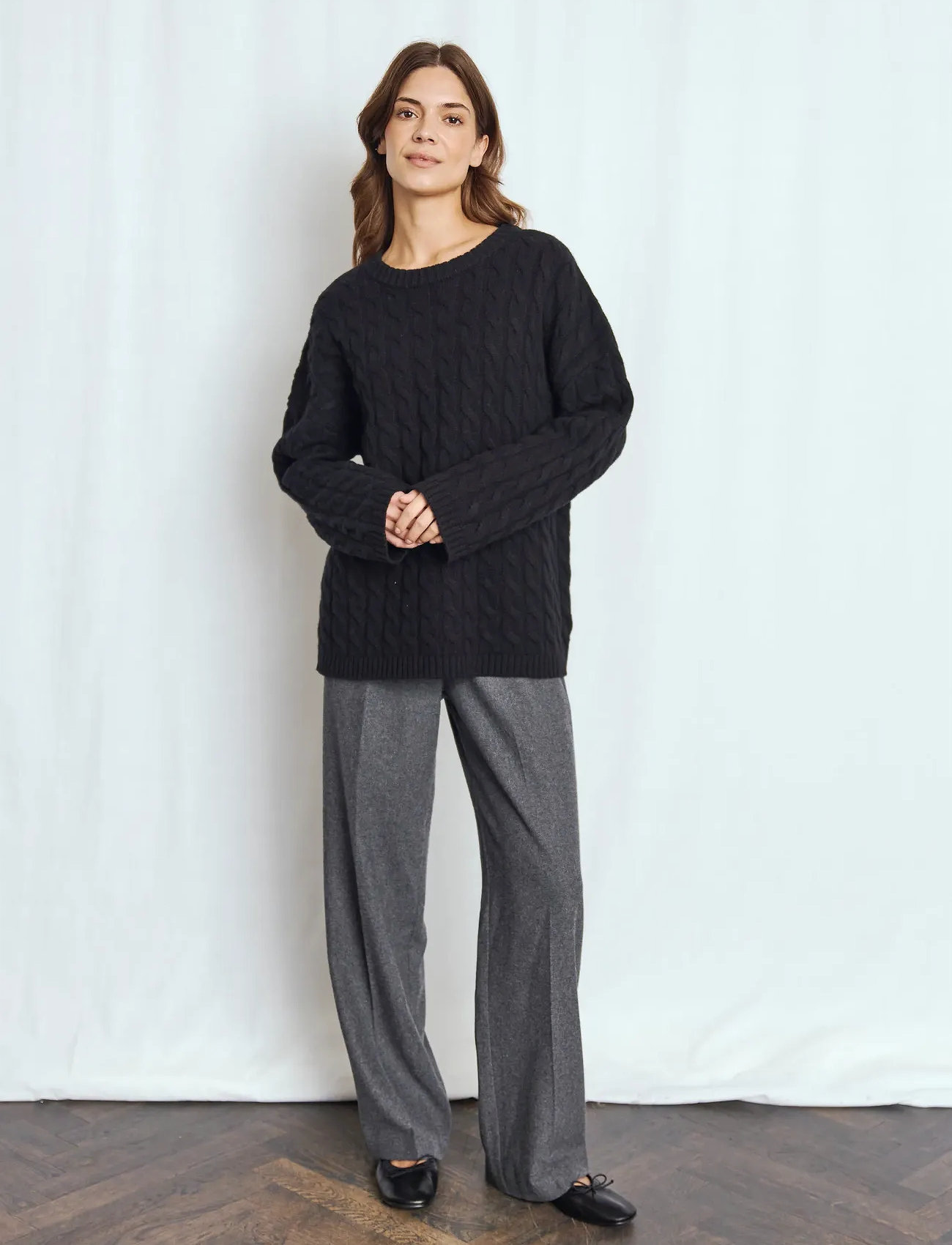 Bruun & Stengade Bs Miranda Regular Fit Knitwear, S, Black, Strik > Trøjer, Dame