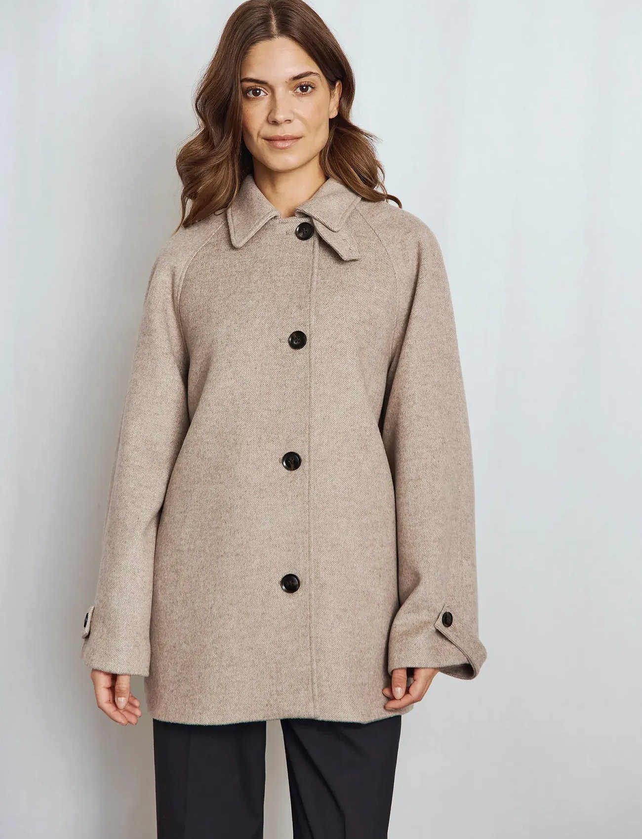 Bruun & Stengade Bs Siv Jacket, 42, Brown, Jakker > Uldjakker, Dame