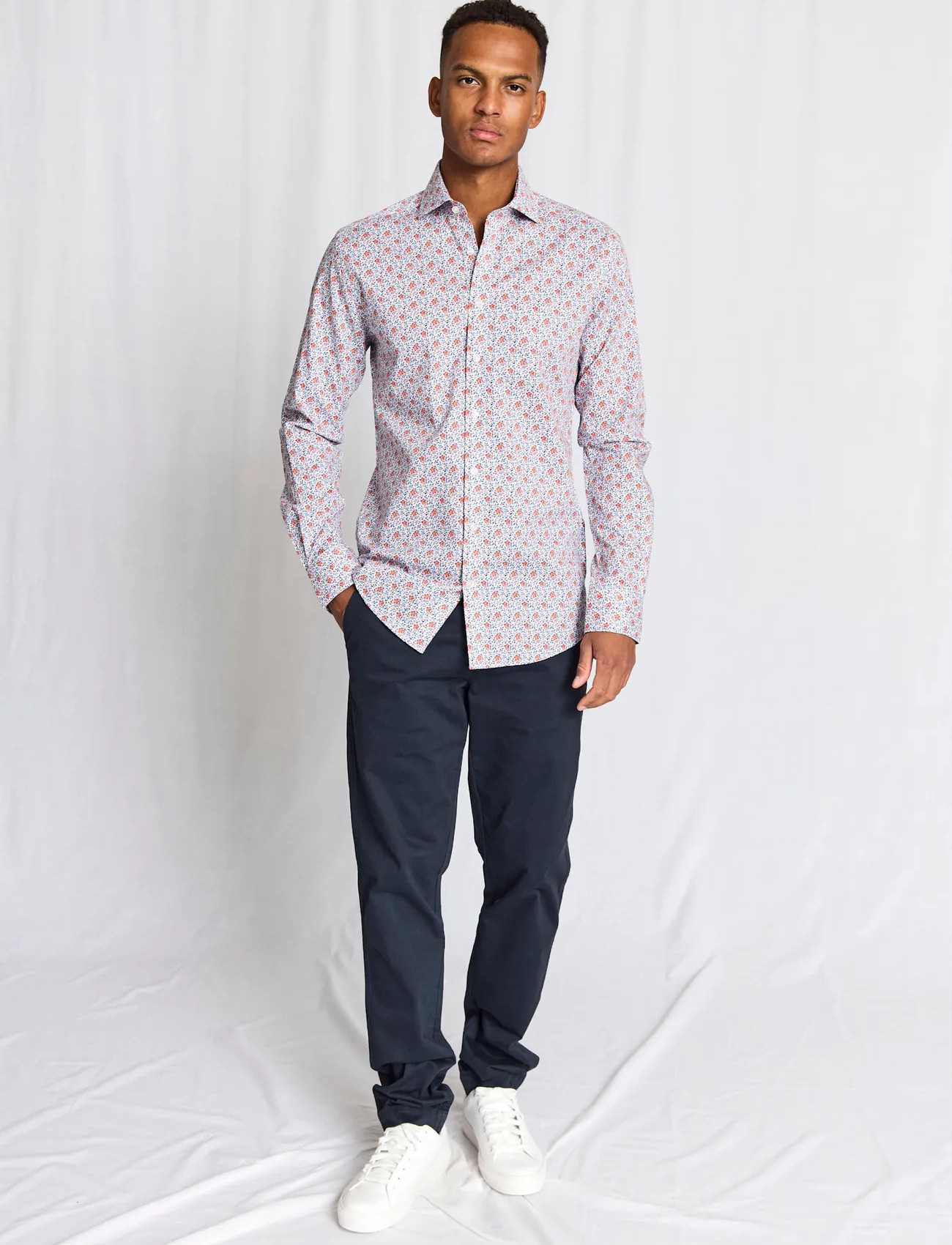 Bruun & Stengade Bs Moller Slim Fit Shirt, 38, Multi/patterned, Skjorter > Business Shirts, Herre