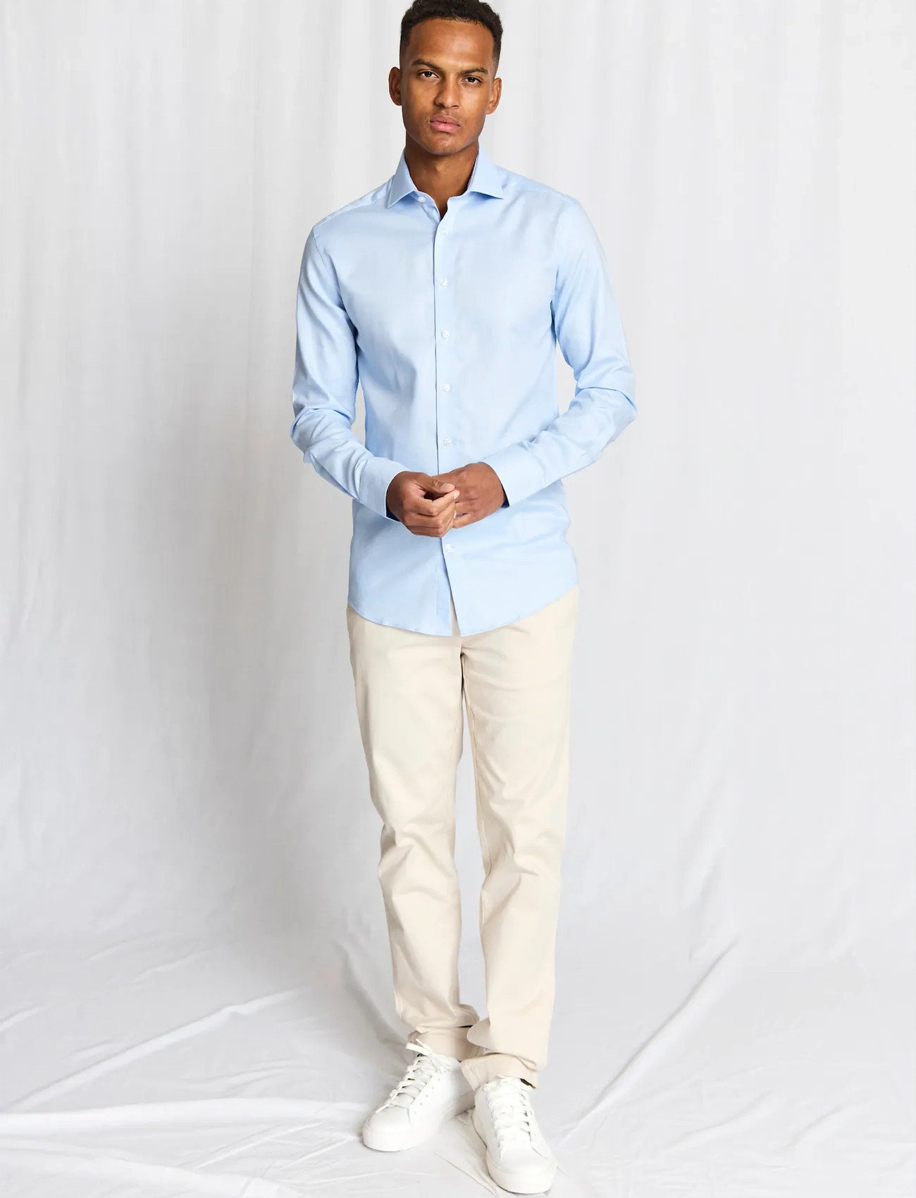 Bruun & Stengade Bs Pekeler Modern Fit Shirt, 38, Blue, Skjorter > Business Shirts, Herre