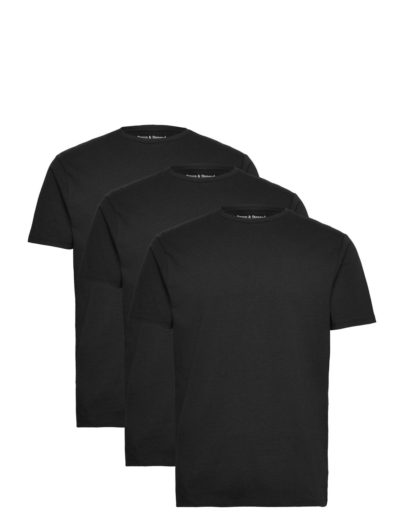 Bs Antiqua Regular Fit T-Shirt Tops T-Kortærmet Skjorte Black Bruun & Stengade