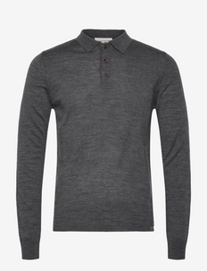 BS Loui regular fit knitwear - polos à manches longues - grey
