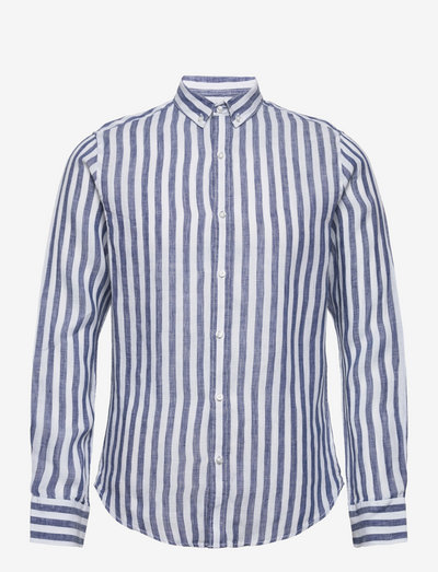 BS Ocon - linen shirts - blue/white