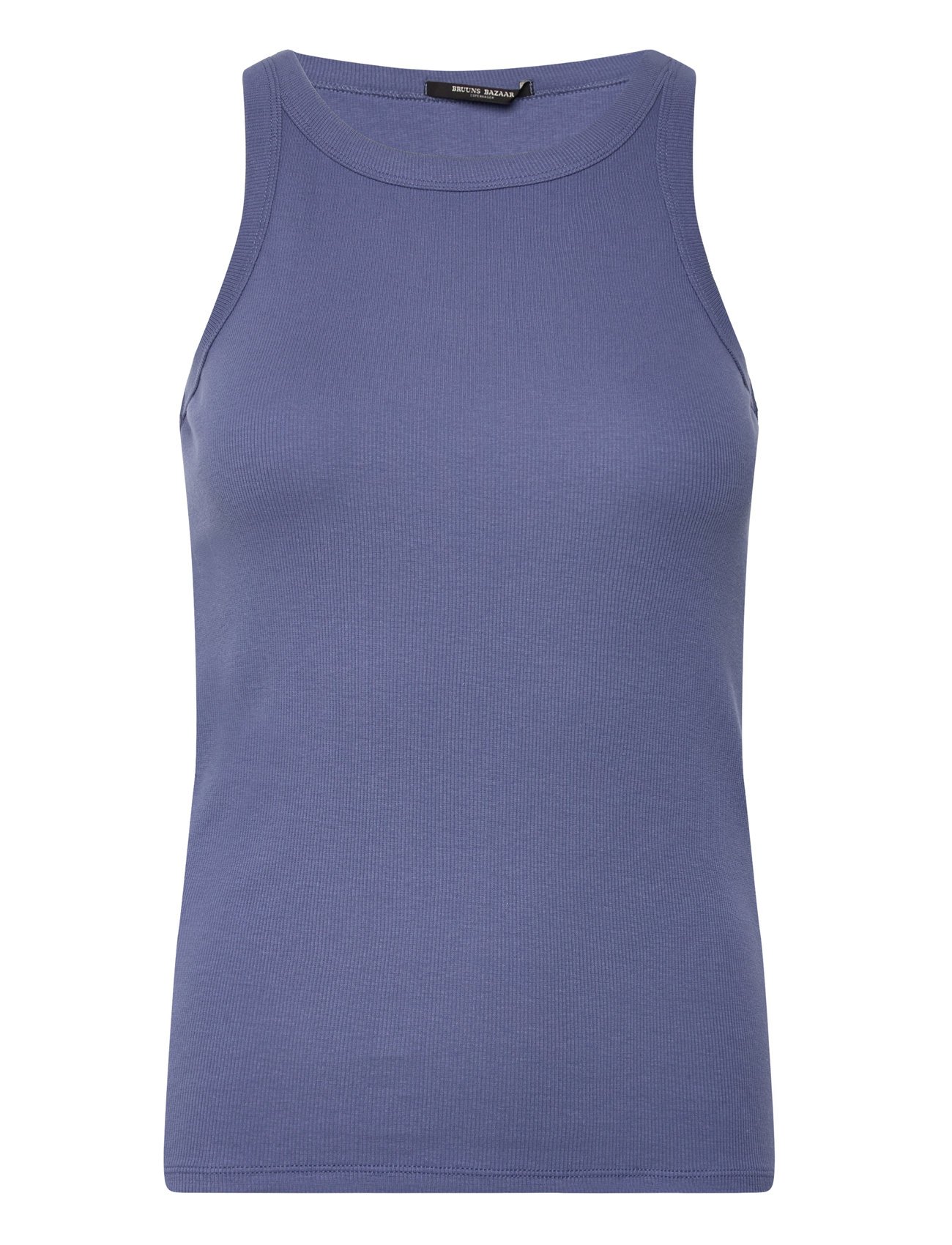 Katy Rib Tank Top Blue Bruuns Bazaar