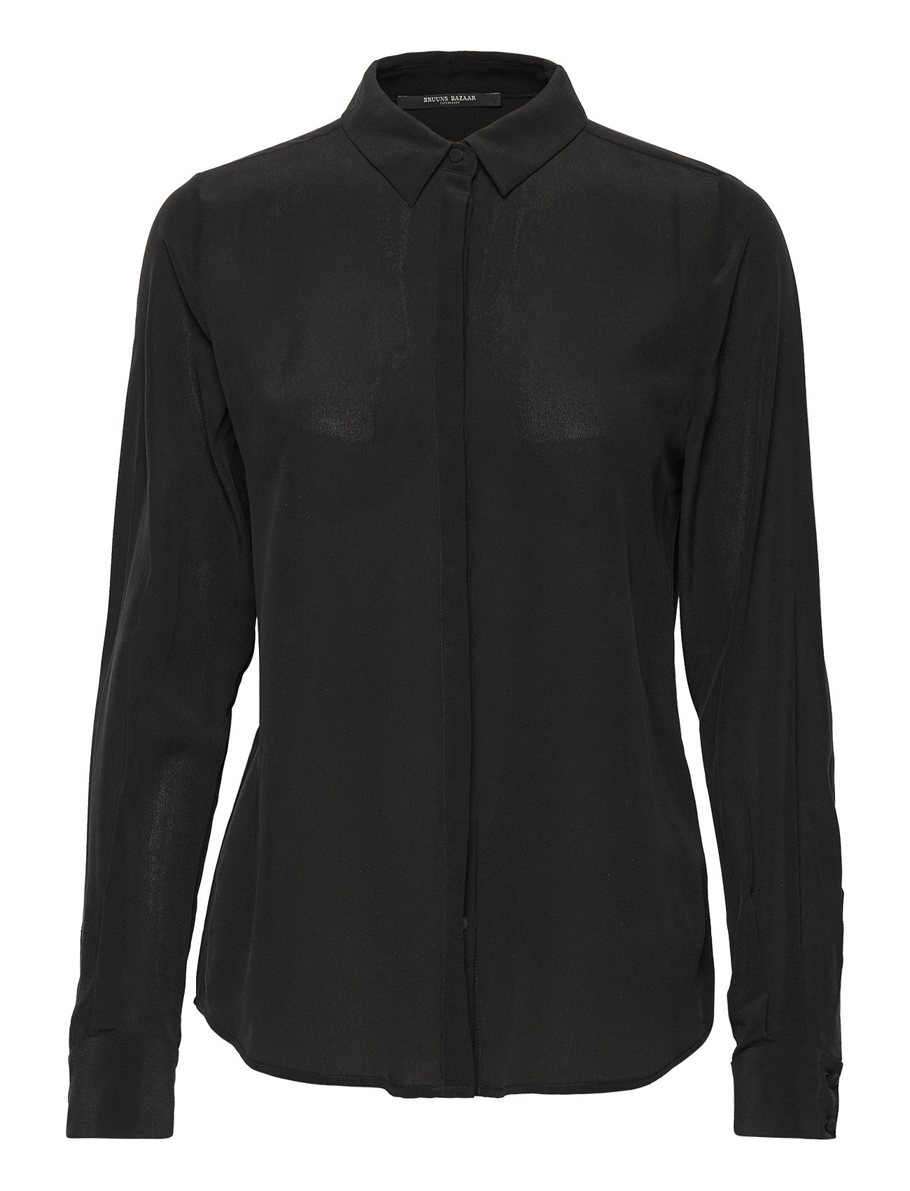 Lillie Corinna Shirt Tops Shirts Long-sleeved Black Bruuns Bazaar