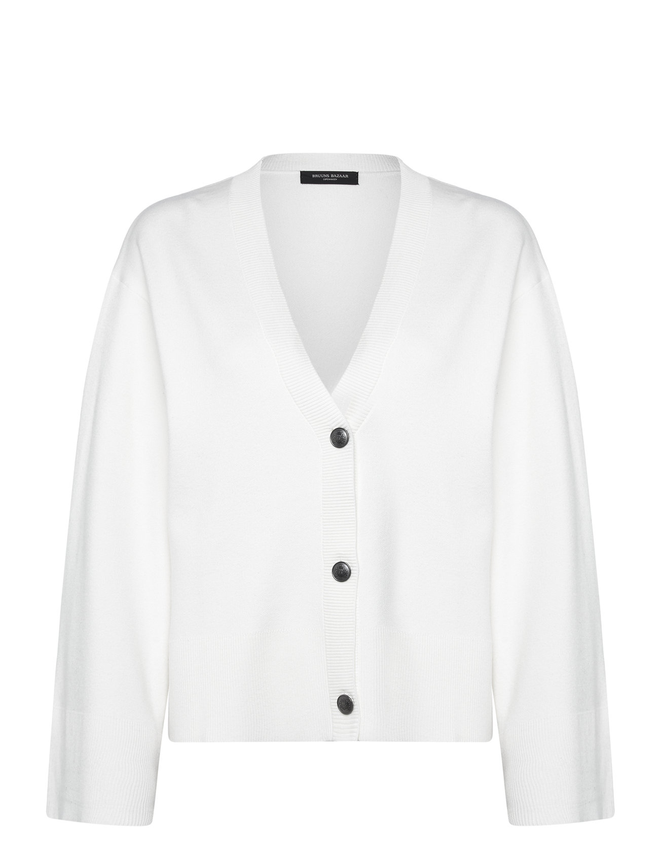 Enceliabbbeth Knit Cardigan White Bruuns Bazaar