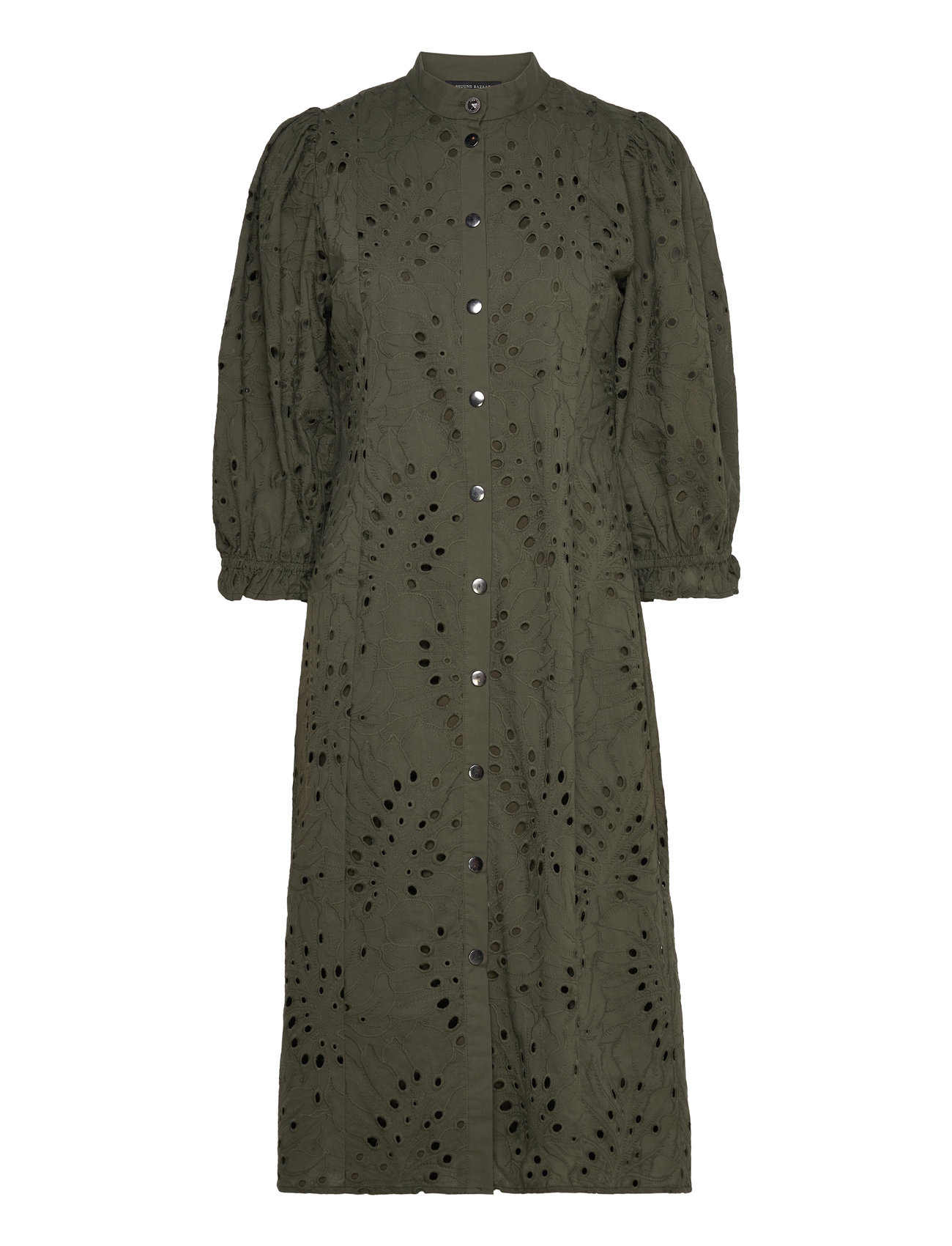 Argyreiabbmoniika Dress Knelang Kjole Khaki Green Bruuns Bazaar