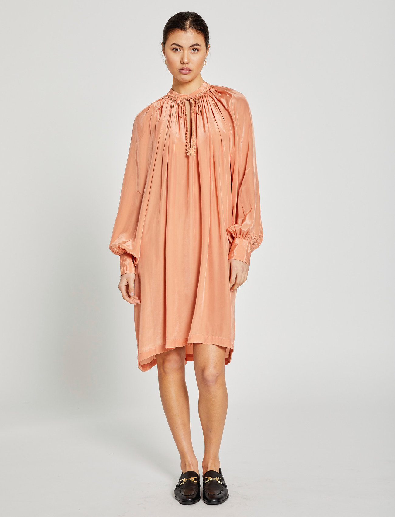 Bruuns Bazaar Populusbbhazy Dress, 36, Orange, Kjoler > Kort Kjole, Dame