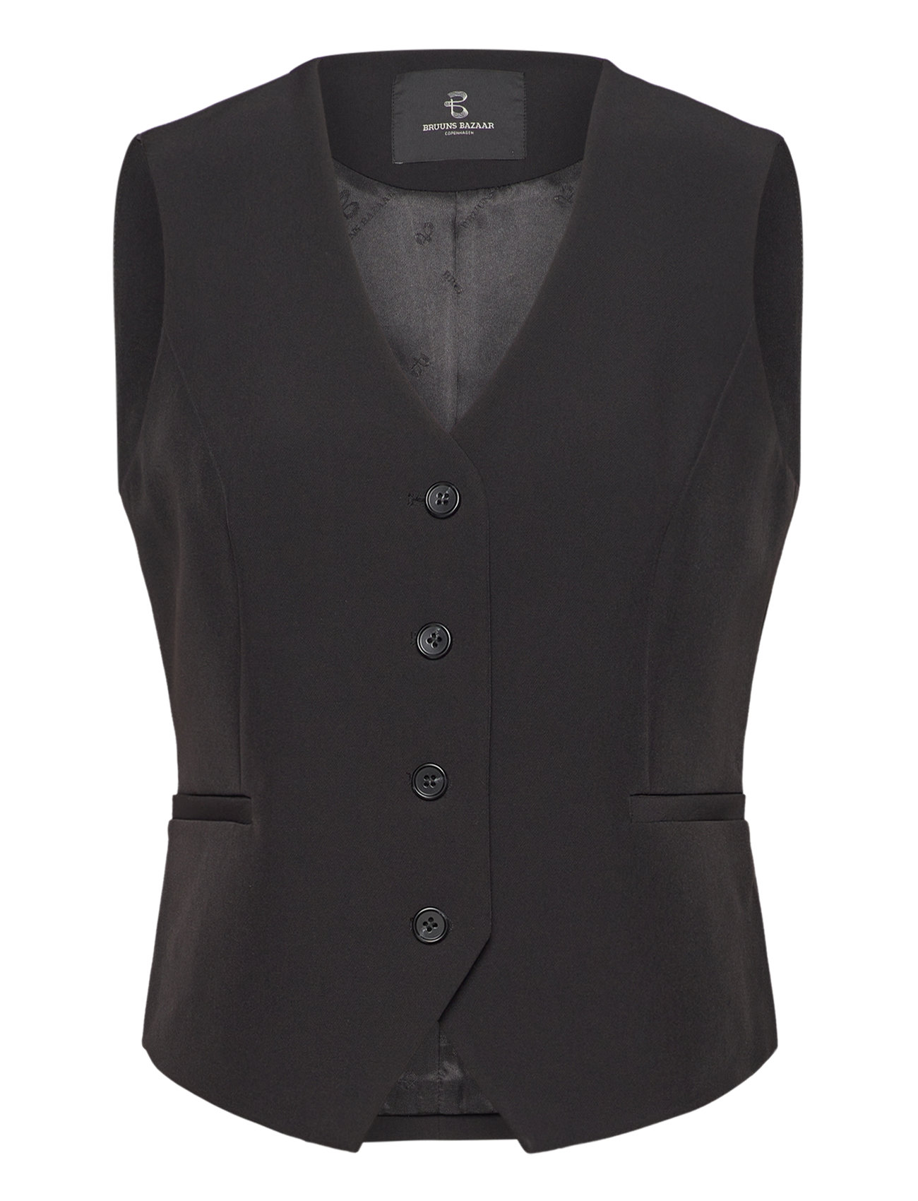 Rubysusbbbielle Waistcoat Black Bruuns Bazaar