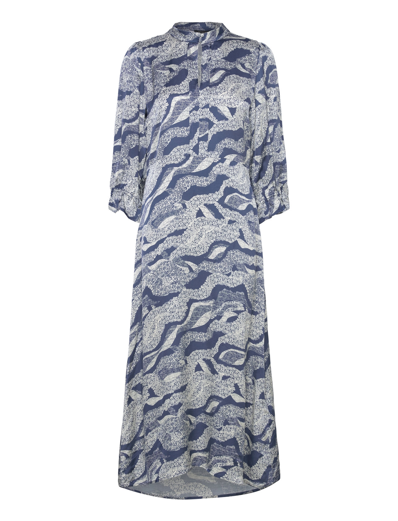 Floretbbclarenas Dress Knelang Kjole Blue Bruuns Bazaar