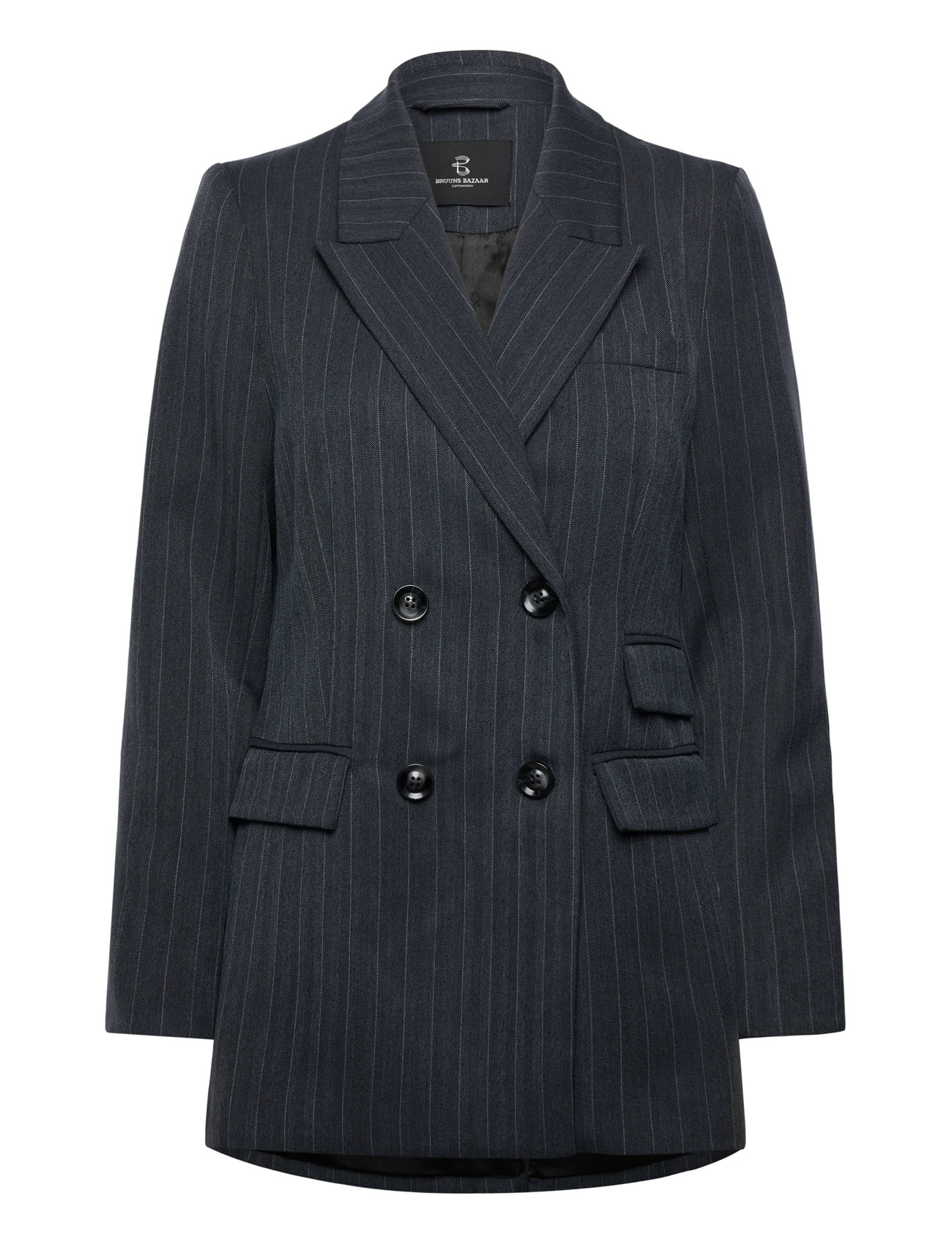 Bruuns Bazaar Apricotbblinda Blazer, 40, Navy, Blazere > Dobbeltradede Blazere, Dame