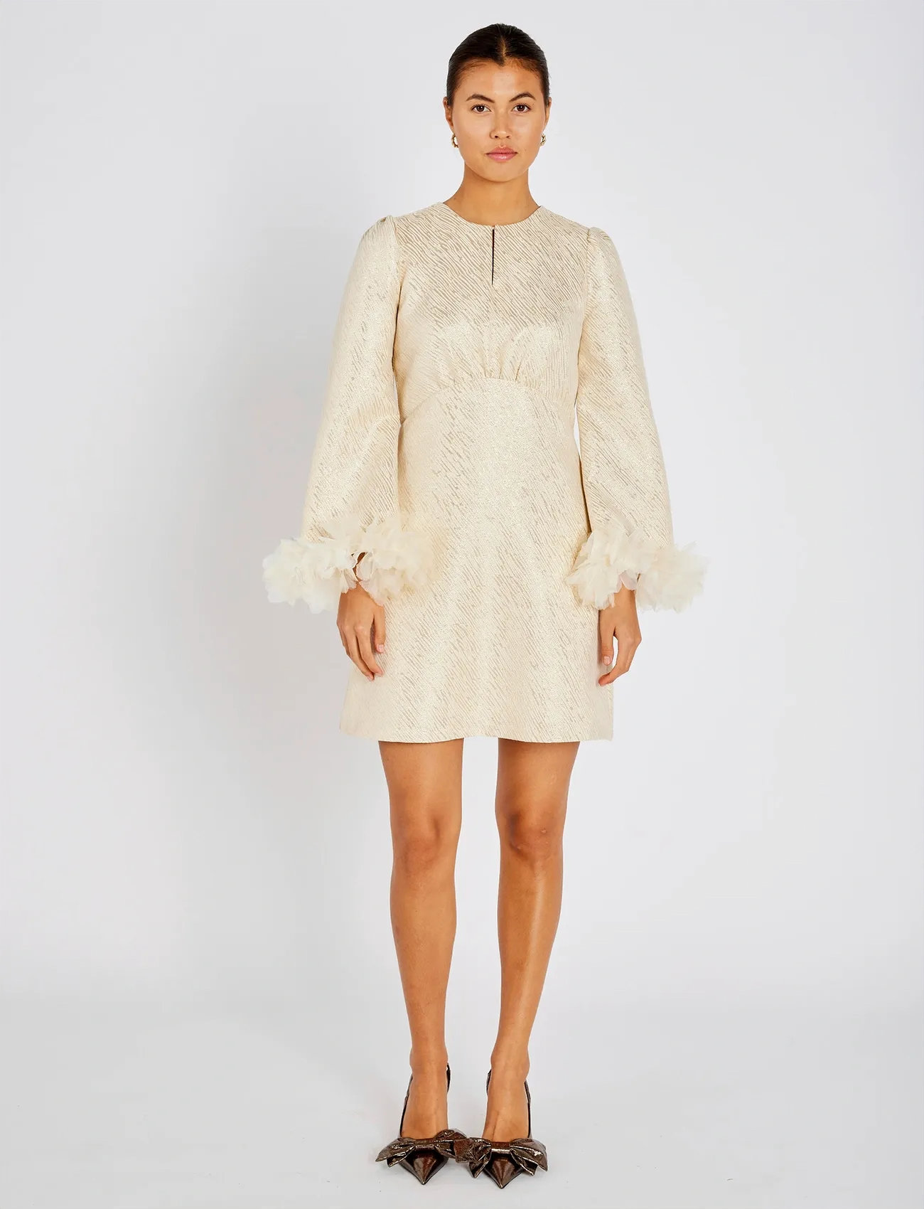Bruuns Bazaar Cocosbbulja Dress, 34, Gold, Kjoler > Kort Kjole, Dame