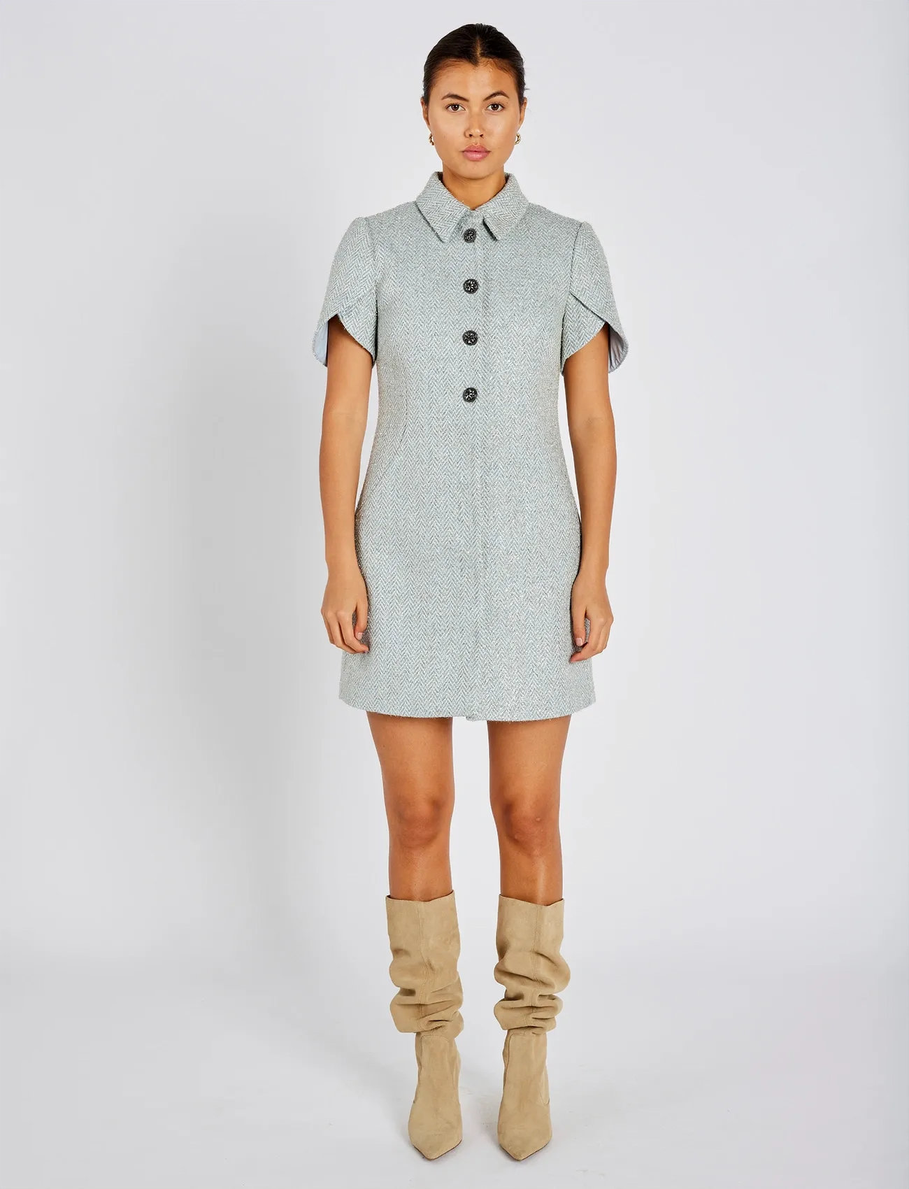 Bruuns Bazaar Conebbzendia Dress, 36, Grey, Kjoler > Kort Kjole, Dame