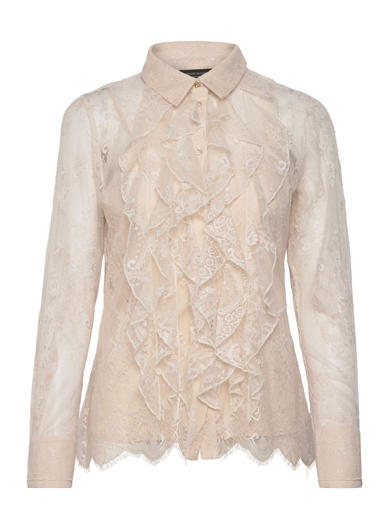 Bruuns Bazaar Juaniabbdaisa Shirt, 34, Cream, Bluser > Langærmede, Dame