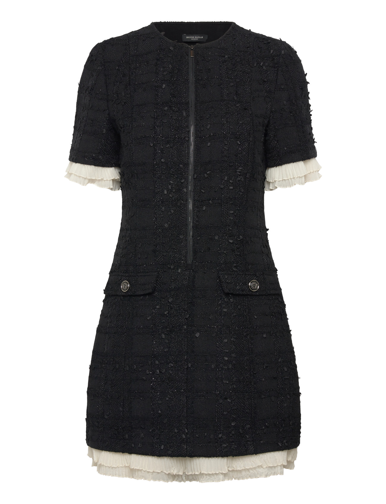 Bruuns Bazaar Gaussiabbzenny Dress, 36, Black, Kjoler > Kort Kjole, Dame