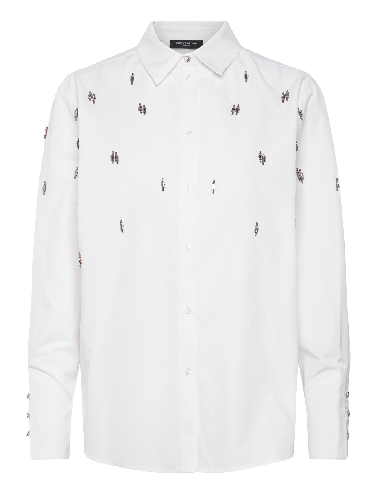 Bruuns Bazaar Chrissibbzinne Shirt, 36, White, Skjorter > Langærmede, Dame