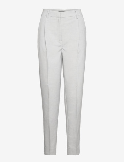Floral Ciry pants - kostymbyxor - light grey mel