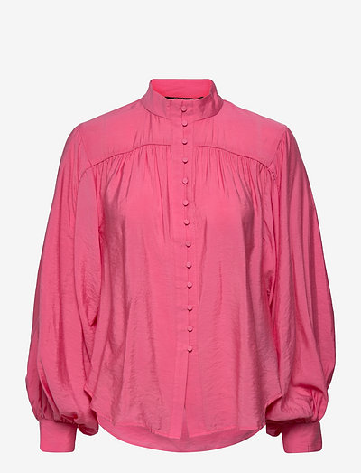 Rosebay Mea shirt - långärmade blusar - pink rose