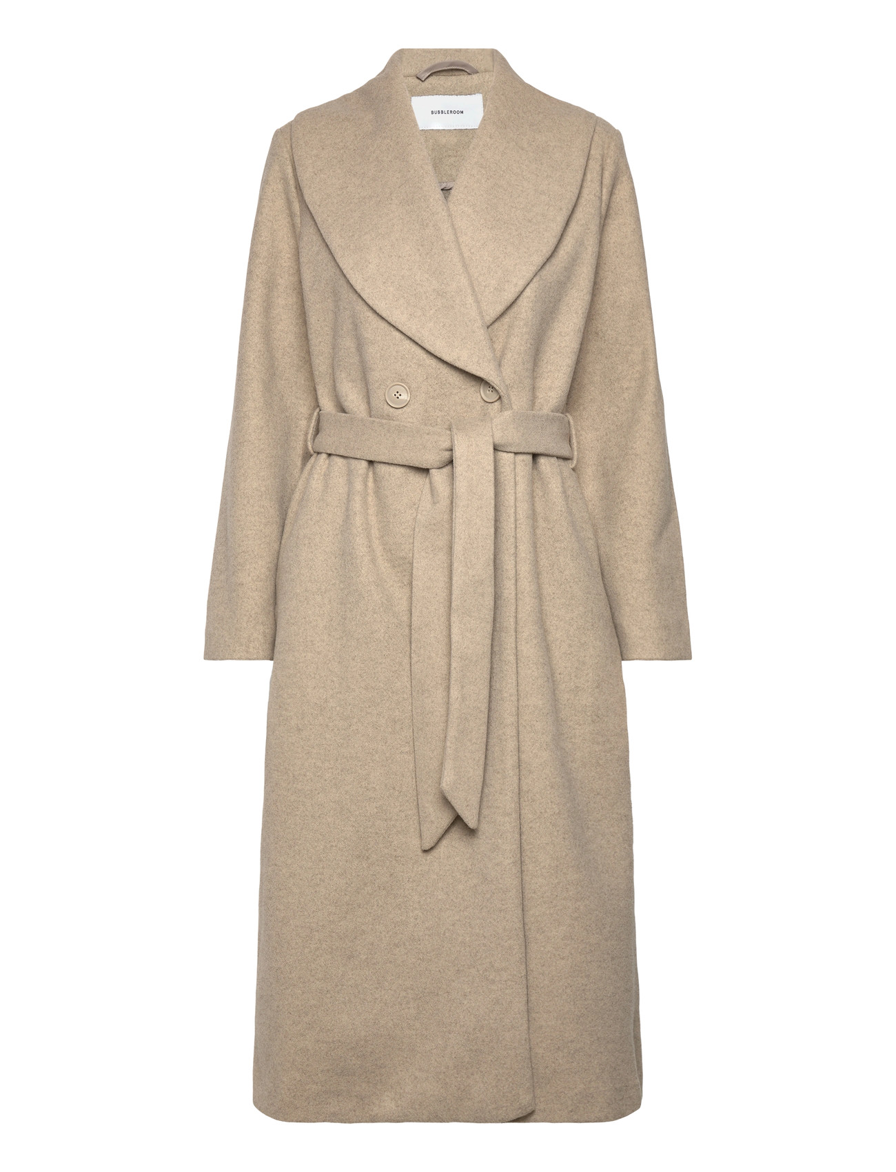 BUBBLEROOM Shawl Collar Mantel Beige - Sx124 - Damen