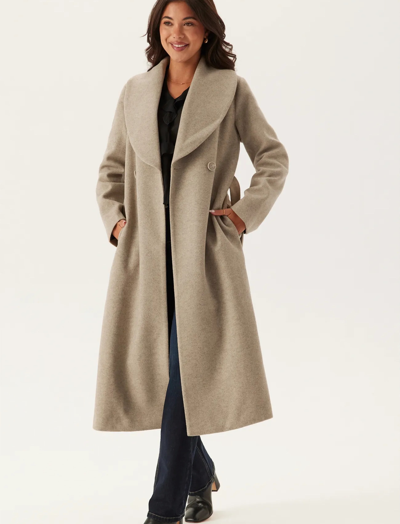 Bubbleroom Shawl Collar Coat