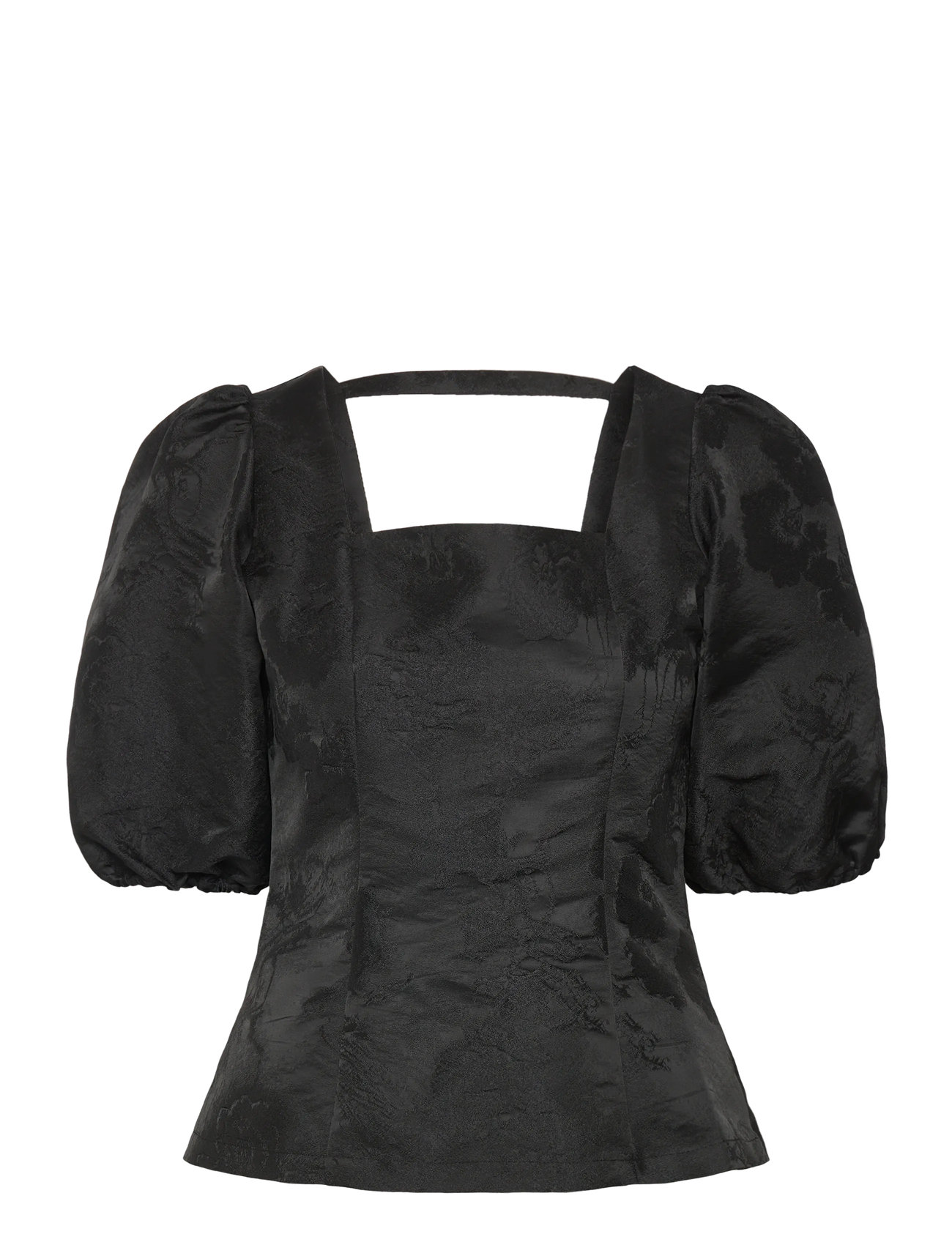 BUBBLEROOM Brocade Bluse Schwarz - 36 - Damen