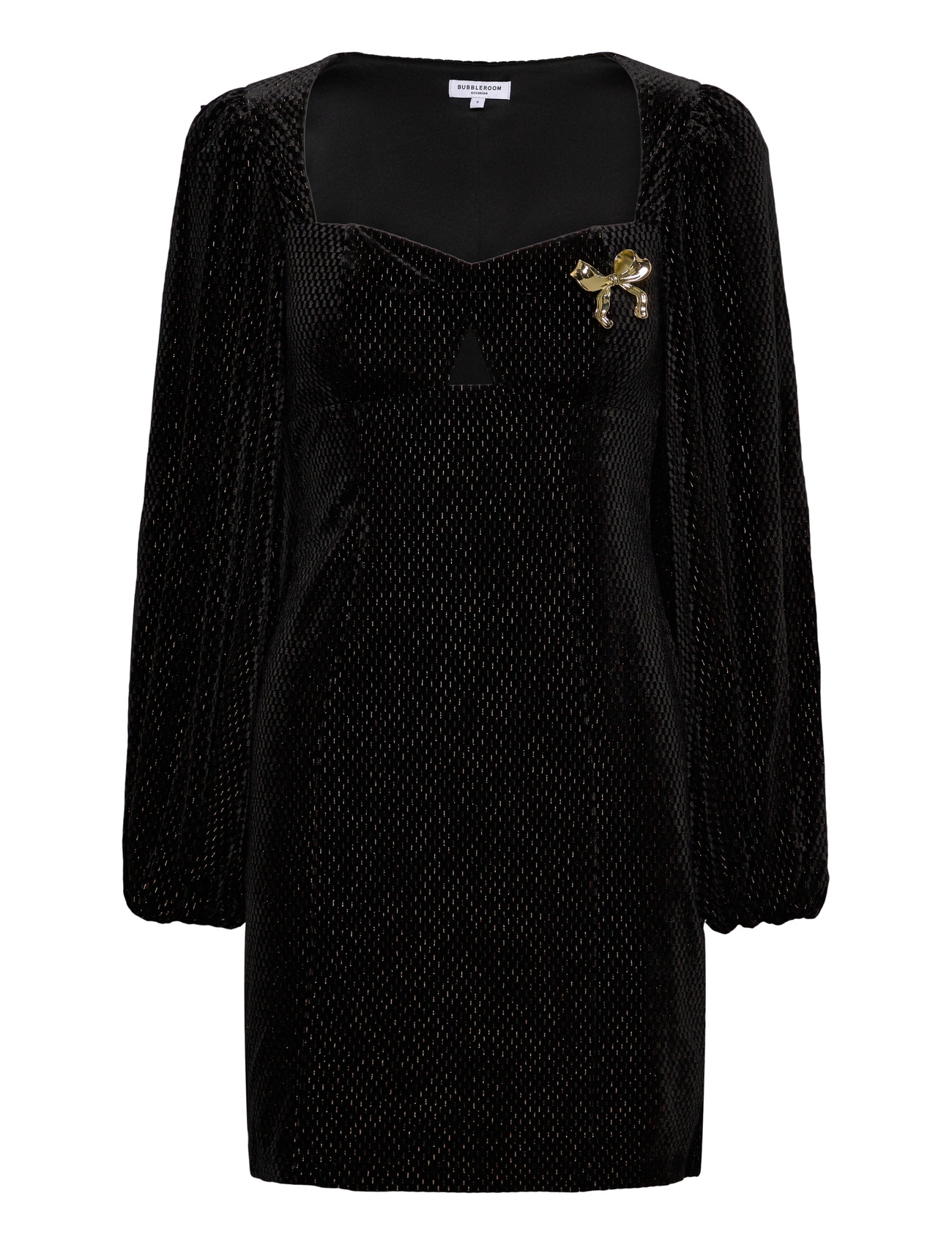 BUBBLEROOM Embellished Bow Kleid Schwarz - S - Damen