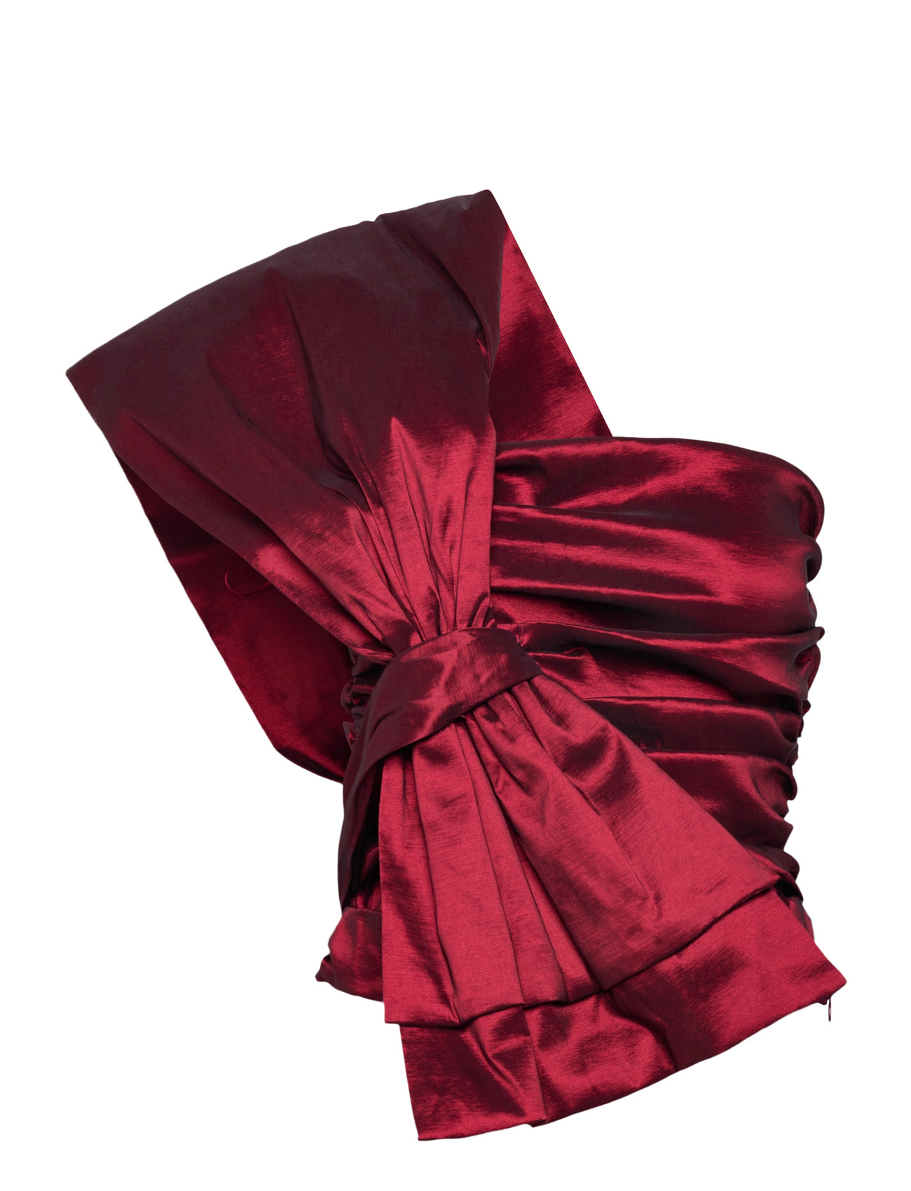 BUBBLEROOM One Schulter Bow Oberteil Burgundy - M - Damen