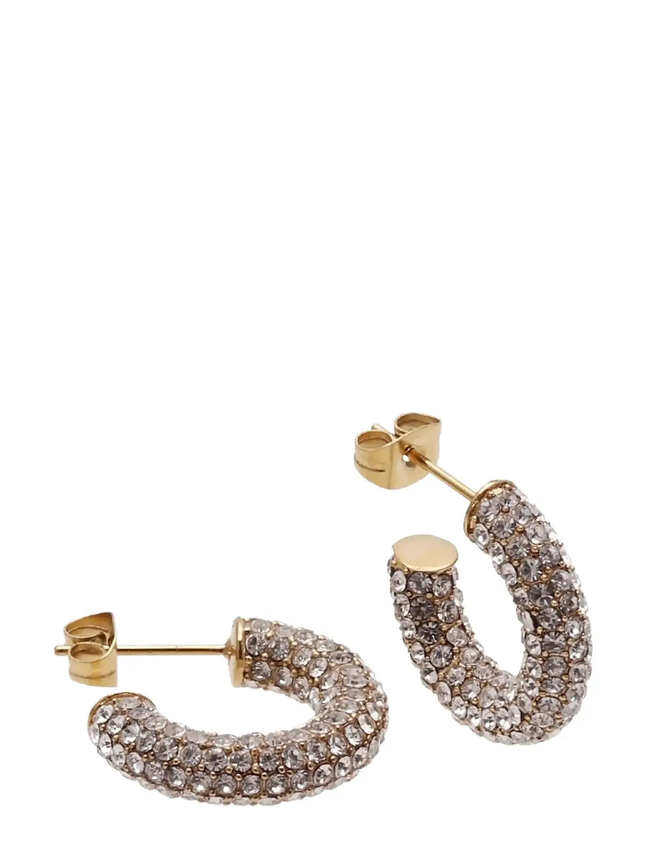 BUD TO ROSE Lola Crystal Hoop Steel Gold - One Size - Damen
