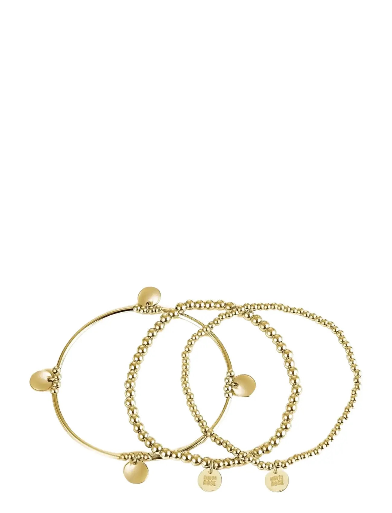 BUD TO ROSE Capri 3-Pack Armband Gold Gold - One Size - Damen