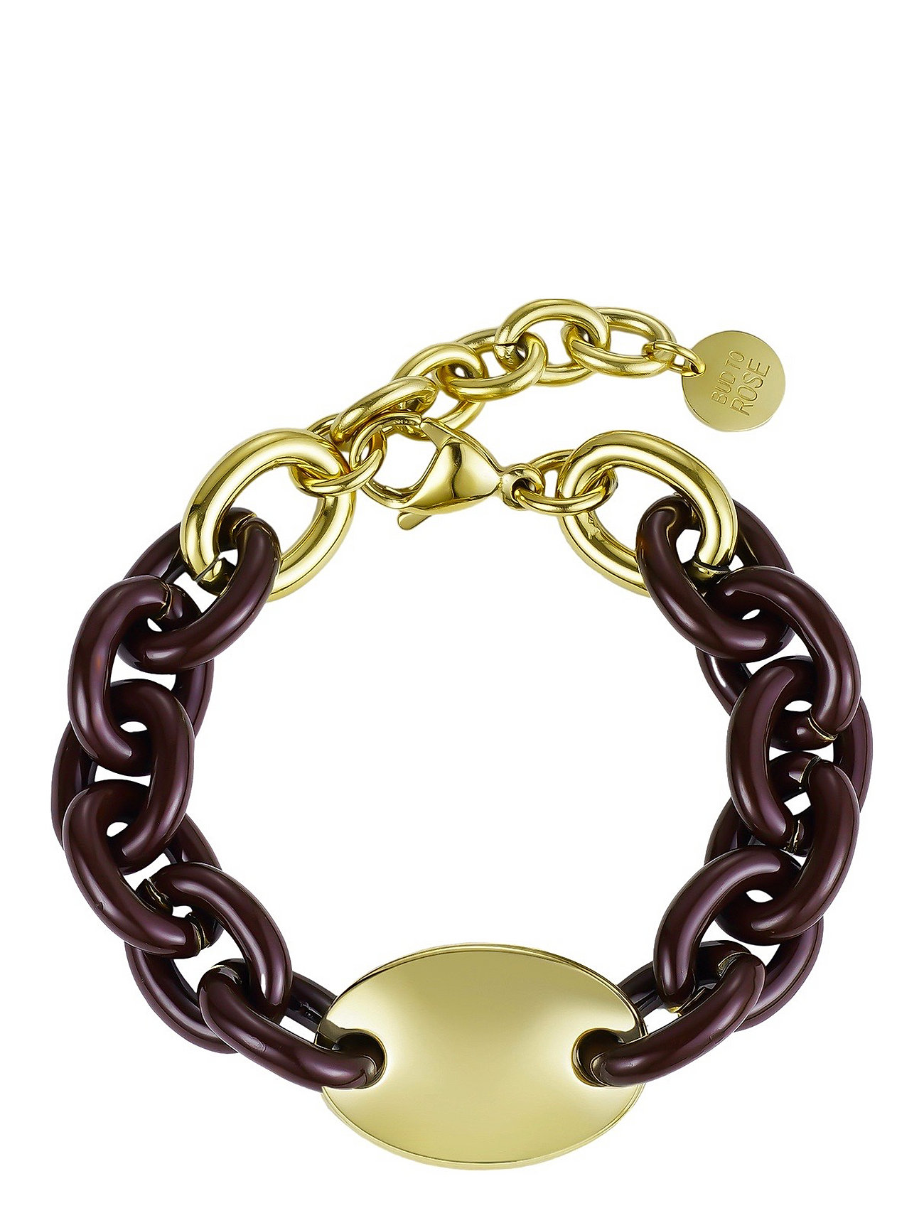 Alex Enamel Bracelet Accessories Jewellery Bracelets Chain Bracelets Brown Bud To Rose