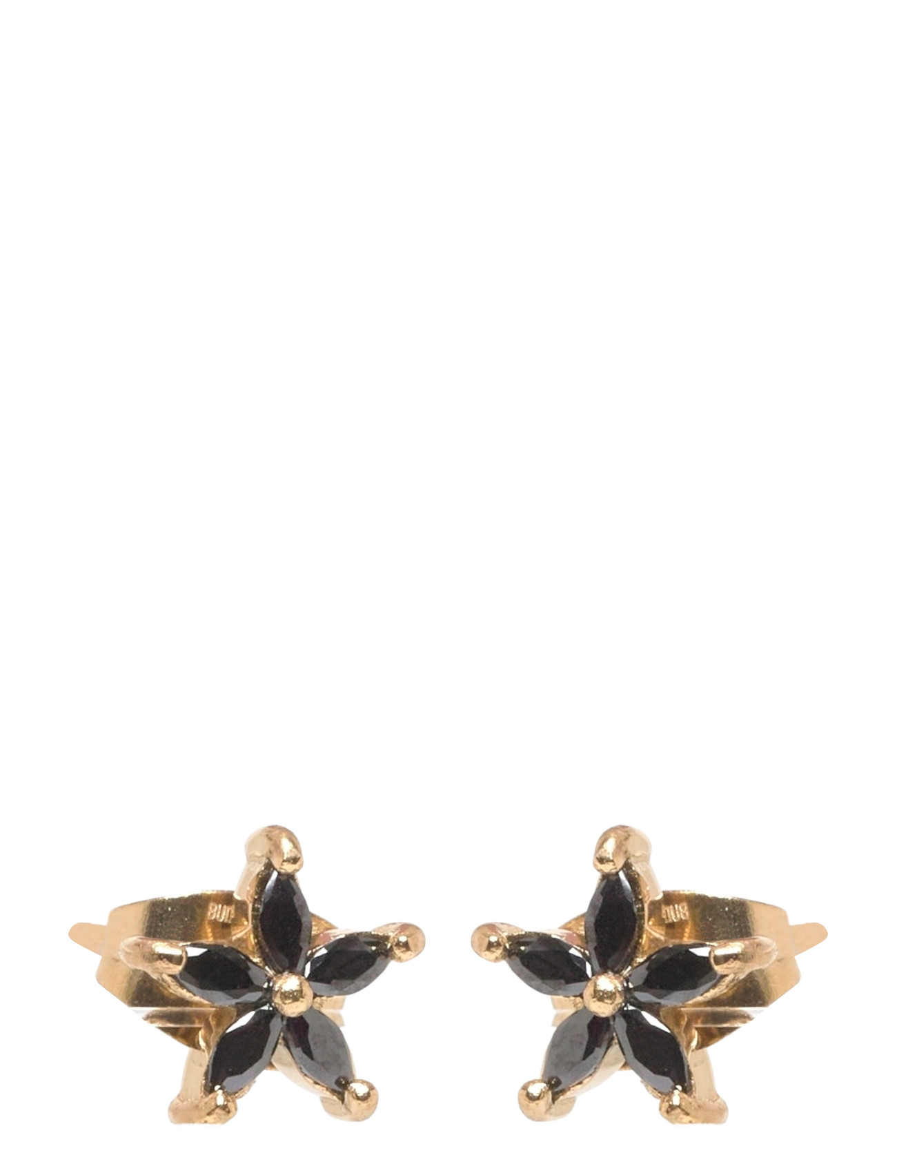 Bud to rose Ivy Crystal Earring Black/Gold, One Size, Black, Øreringe > Ørestikker, Dame