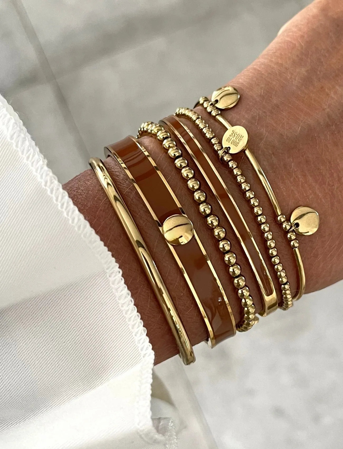 Bud to rose Minnie 4Mm Bracelet, One Size, Gold, Armbånd > Armringe, Dame
