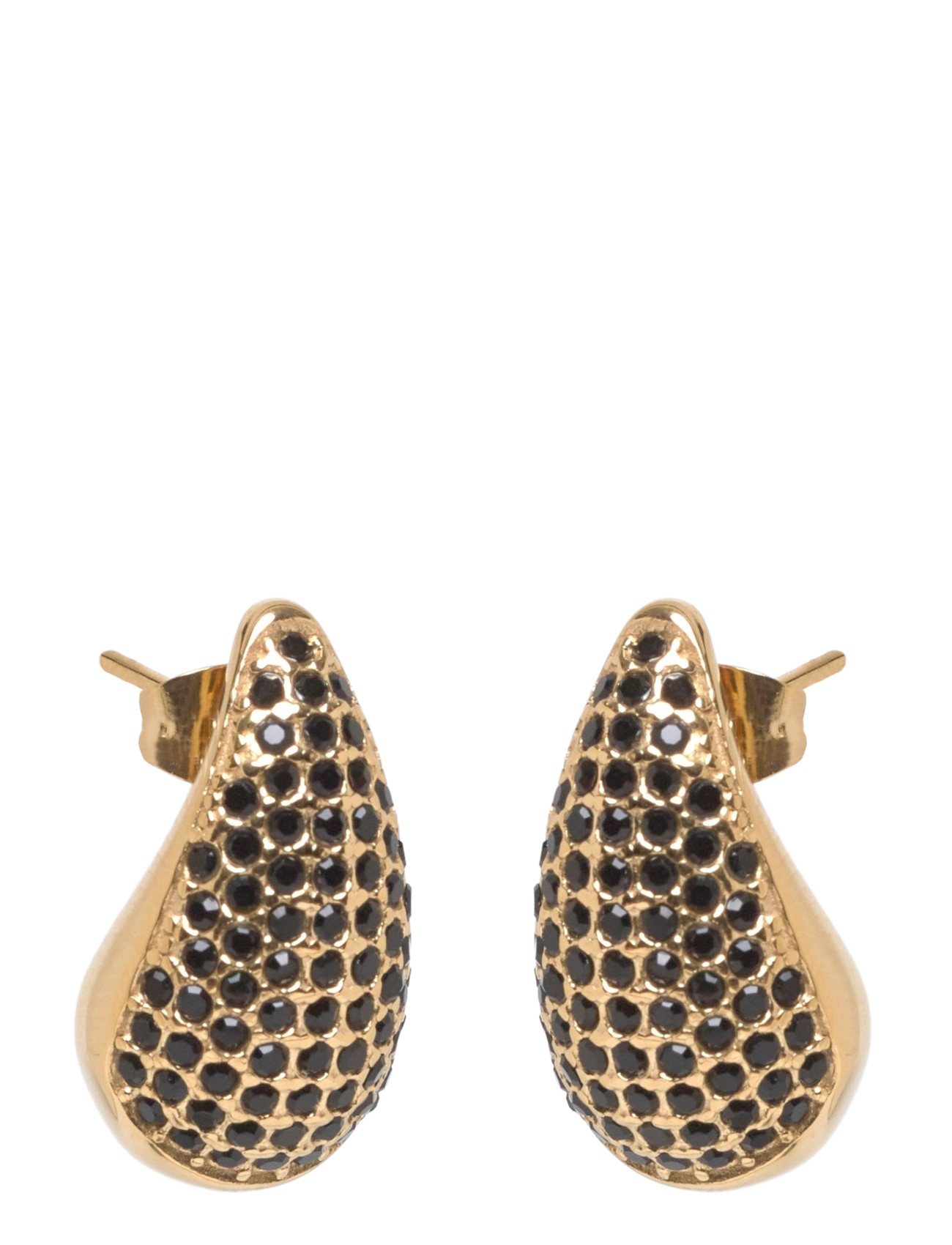 BUD TO ROSE Drop Crystal Stud Ohrring Schwarz/Silber Gold - One Size - Damen