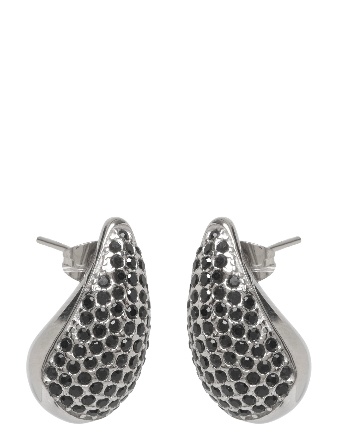 BUD TO ROSE Drop Crystal Stud Ohrring Schwarz/Silber Silber - One Size - Damen