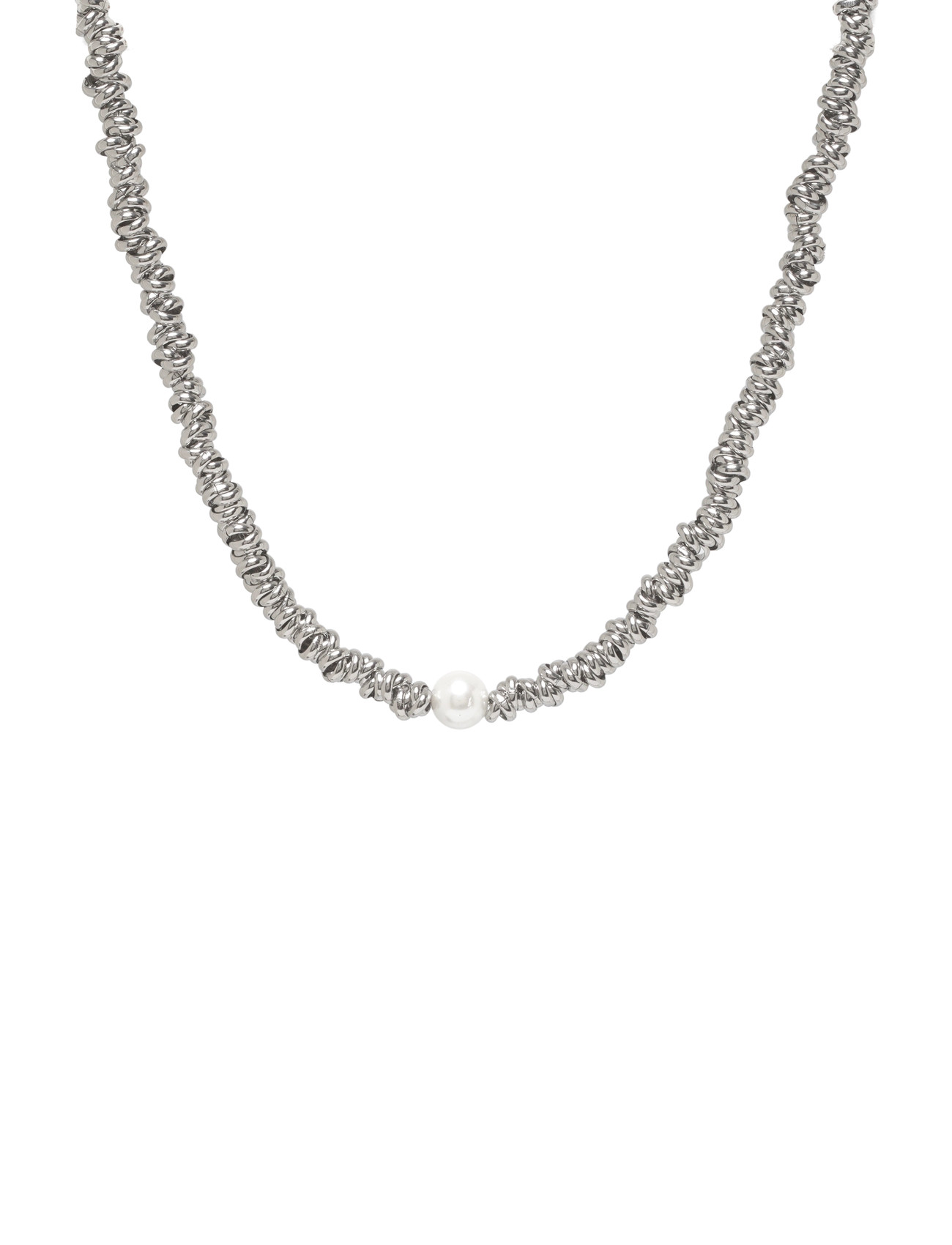 BUD TO ROSE Samt Pearl Kette Silber Silber - One Size - Damen