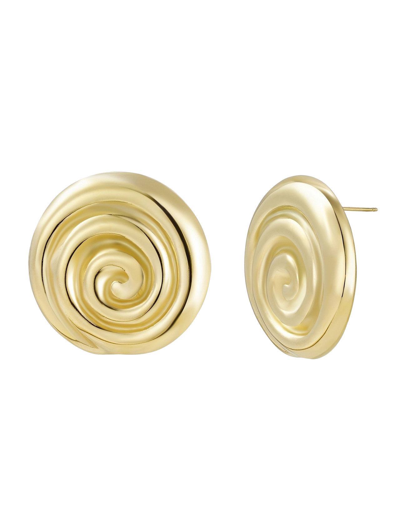 Bud To Rose Spiral Earring Silver Guld