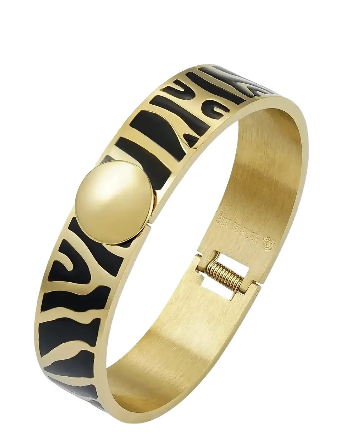 BUD TO ROSE Capri Zebra Armband Schwarz/Gold Gold - One Size - Damen
