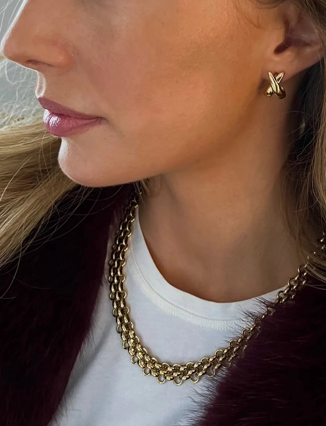 Bud to rose Queen Necklace Gold, One Size, Gold, Halskæder > Kædehalskæder, Dame