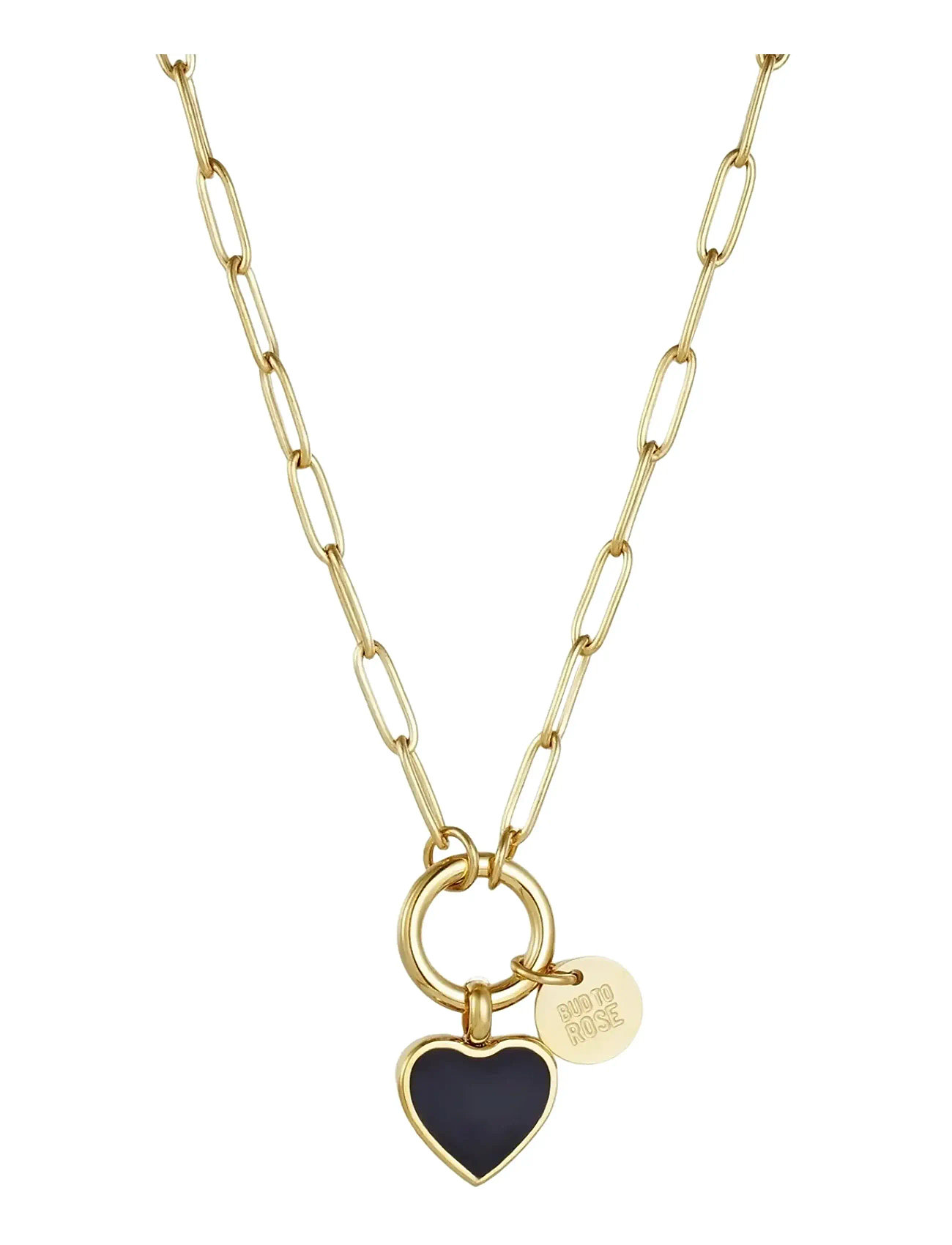BUD TO ROSE Noble Heart Kette Schwarz/Gold Gold - One Size - Damen